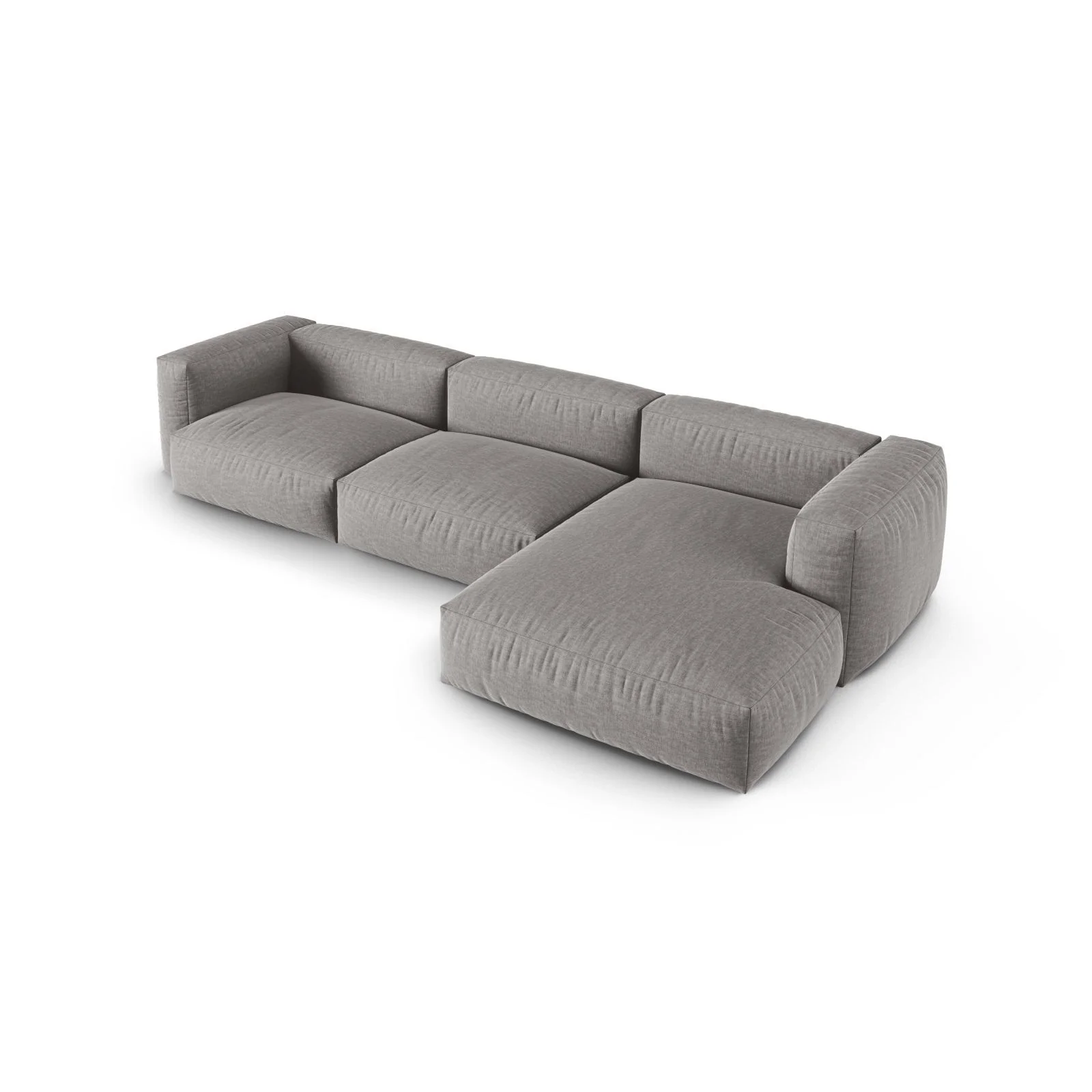 Martina modulares Ecksofa, Rechte Seite, Sitztiefe 90 cm, aus Samt, Cord, Boucle oder Strukturstoff, 330x176 cm - Image 64