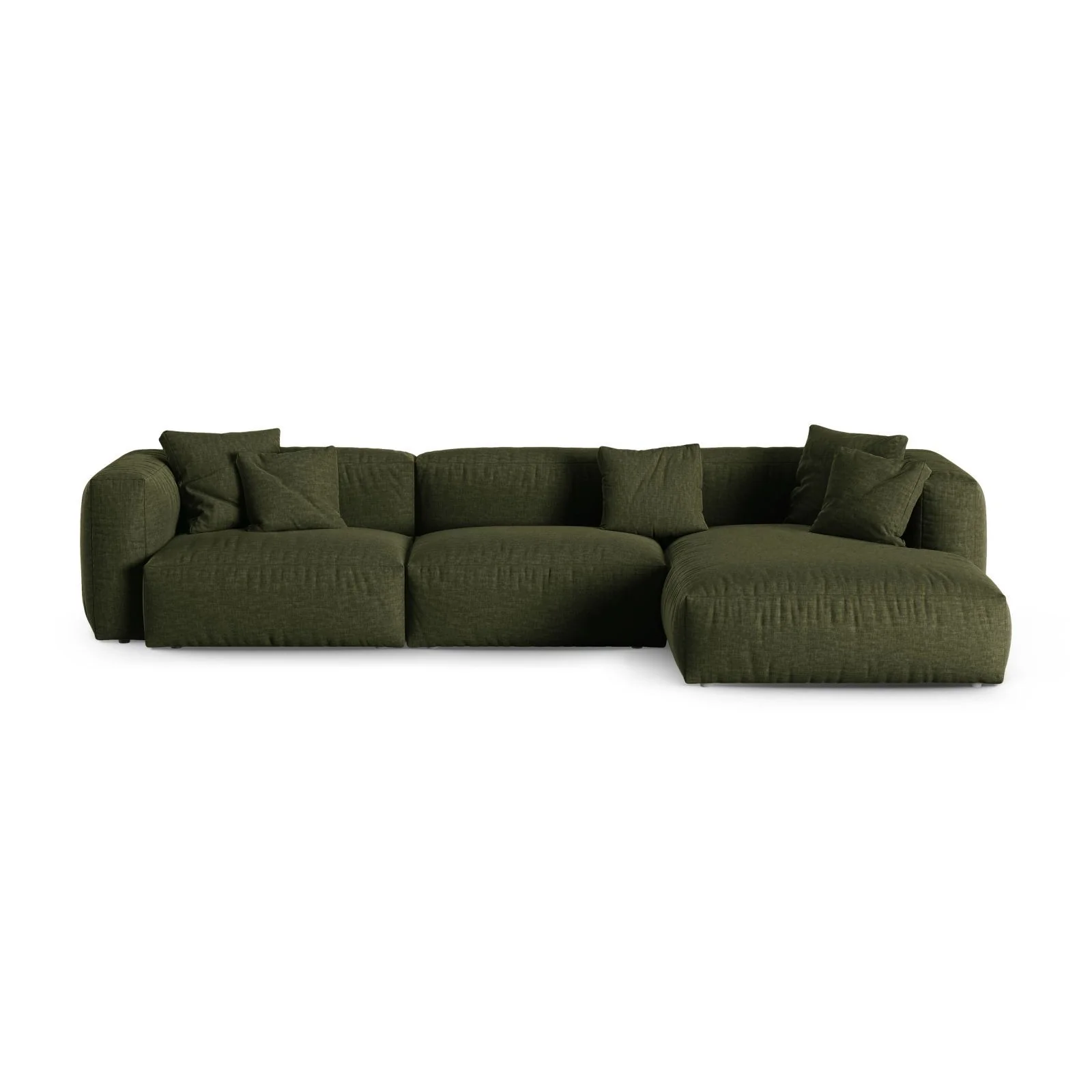 Martina modulares Ecksofa, Rechte Seite, Sitztiefe 90 cm, aus Samt, Cord, Boucle oder Strukturstoff, 330x176 cm - Image 67