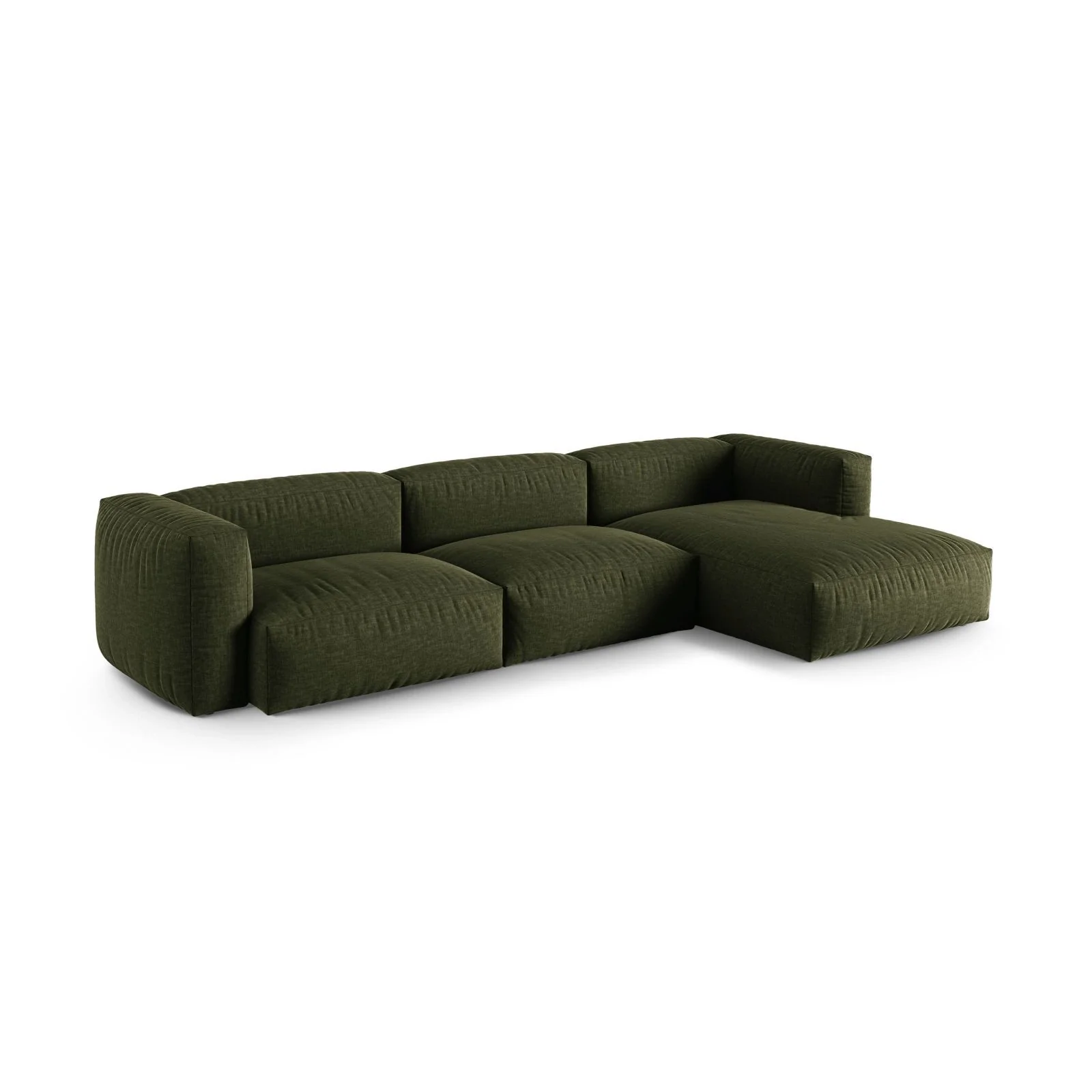 Martina modulares Ecksofa, Rechte Seite, Sitztiefe 90 cm, aus Samt, Cord, Boucle oder Strukturstoff, 330x176 cm - Image 69