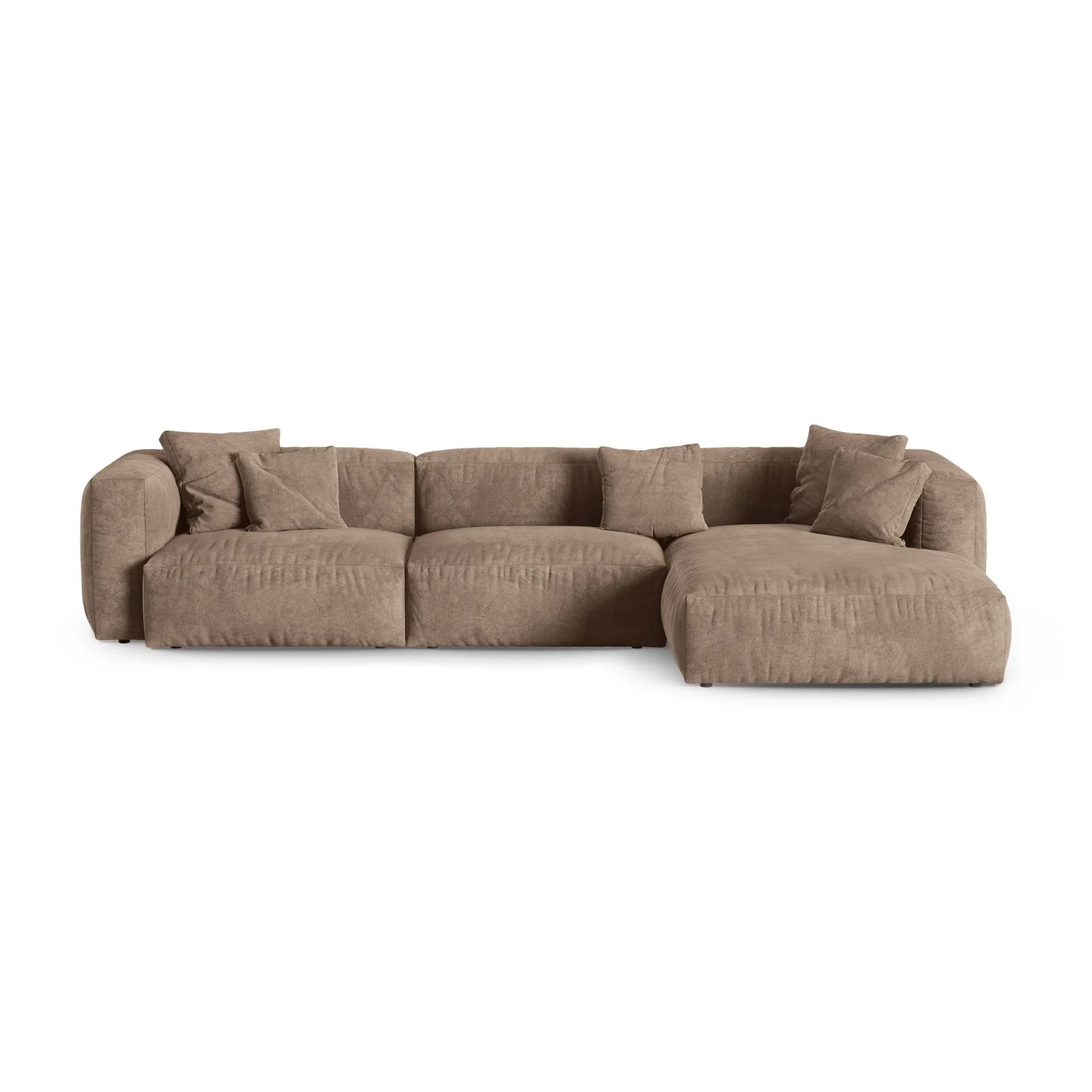 Martina modulares Ecksofa, Rechte Seite, Sitztiefe 90 cm, aus Samt, Cord, Boucle oder Strukturstoff, 330x176 cm - Image 7
