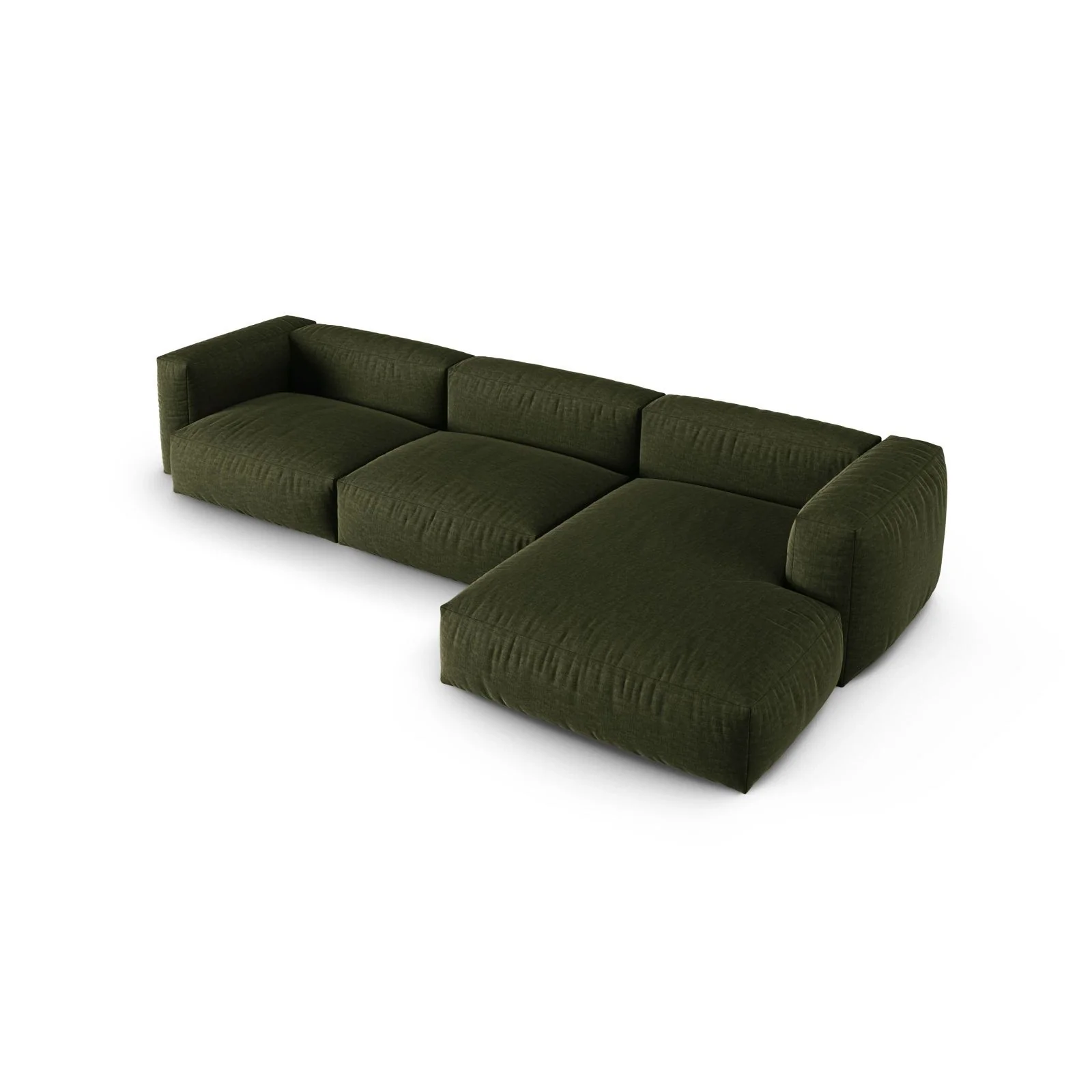Martina modulares Ecksofa, Rechte Seite, Sitztiefe 90 cm, aus Samt, Cord, Boucle oder Strukturstoff, 330x176 cm - Image 70