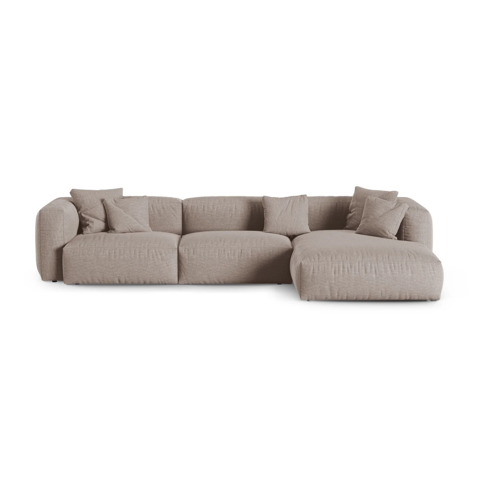 Martina modulares Ecksofa, Rechte Seite, Sitztiefe 90 cm, aus Samt, Cord, Boucle oder Strukturstoff, 330x176 cm - Image 73