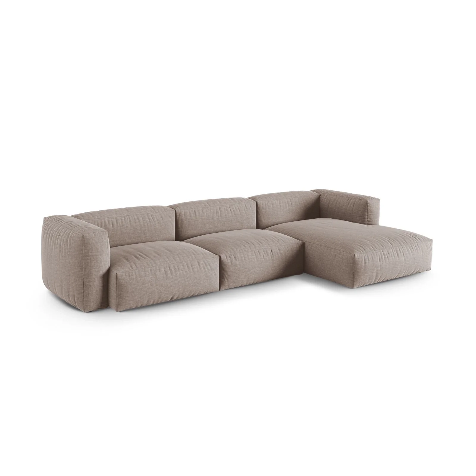 Martina modulares Ecksofa, Rechte Seite, Sitztiefe 90 cm, aus Samt, Cord, Boucle oder Strukturstoff, 330x176 cm - Image 75