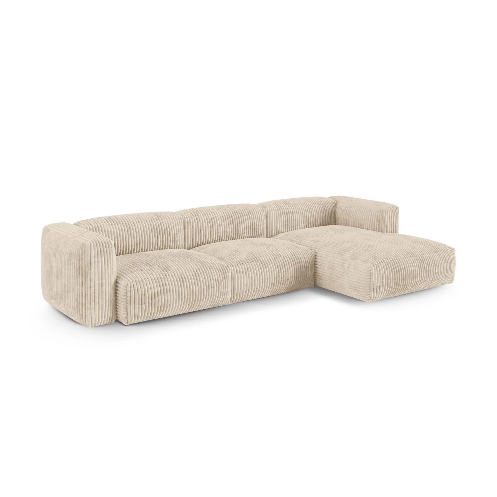 Martina modulares Ecksofa, Rechte Seite, Sitztiefe 90 cm, aus Samt, Cord, Boucle oder Strukturstoff, 330x176 cm - Image 81