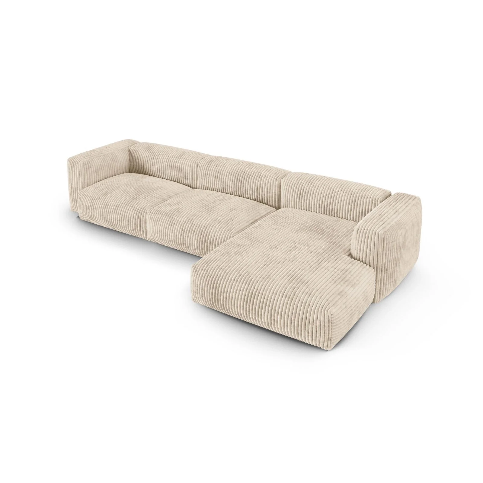Martina modulares Ecksofa, Rechte Seite, Sitztiefe 90 cm, aus Samt, Cord, Boucle oder Strukturstoff, 330x176 cm - Image 82