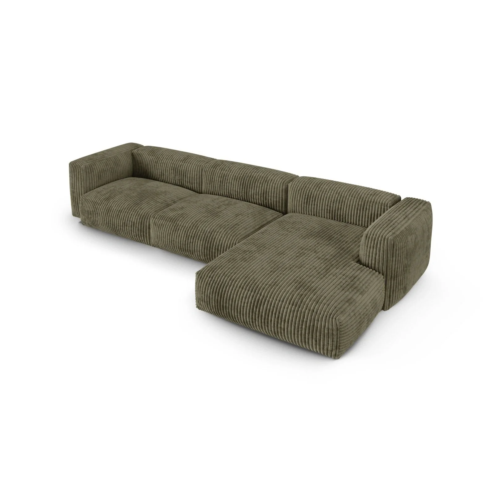 Martina modulares Ecksofa, Rechte Seite, Sitztiefe 90 cm, aus Samt, Cord, Boucle oder Strukturstoff, 330x176 cm - Image 94