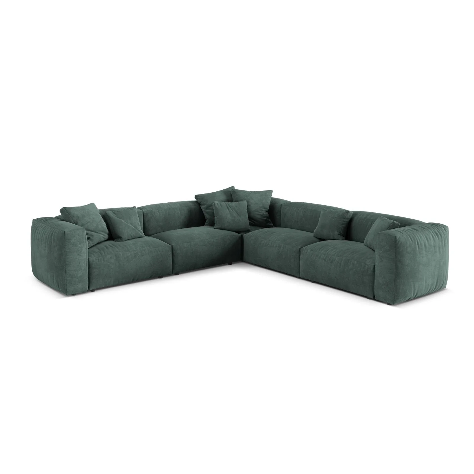 Martina modulares Ecksofa, Symmetrisch, Sitztiefe 76 cm, aus Samt, Cord, Boucle oder Strukturstoff, 316x316 cm - Image 13