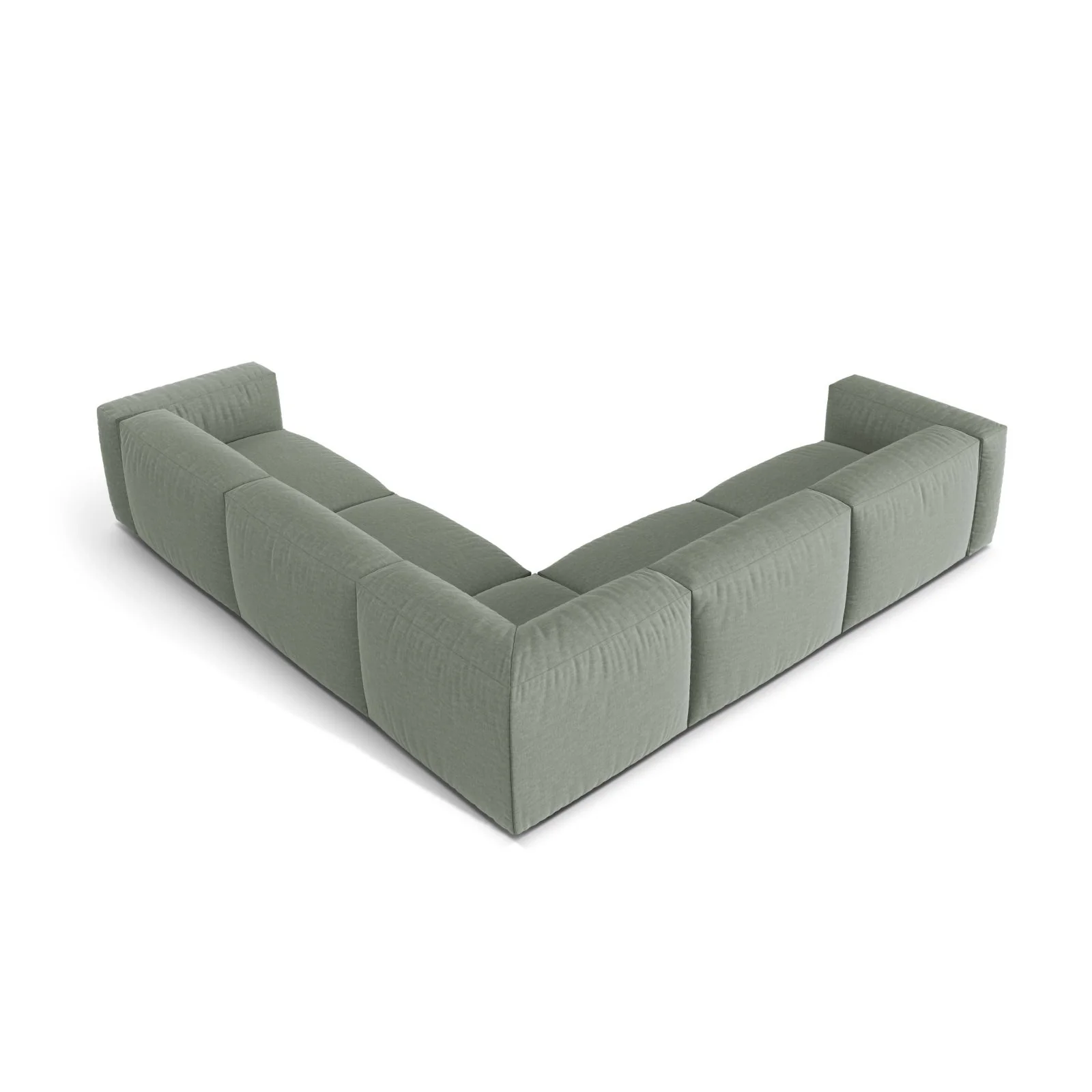 Martina modulares Ecksofa, Symmetrisch, Sitztiefe 76 cm, aus Samt, Cord, Boucle oder Strukturstoff, 316x316 cm - Image 31
