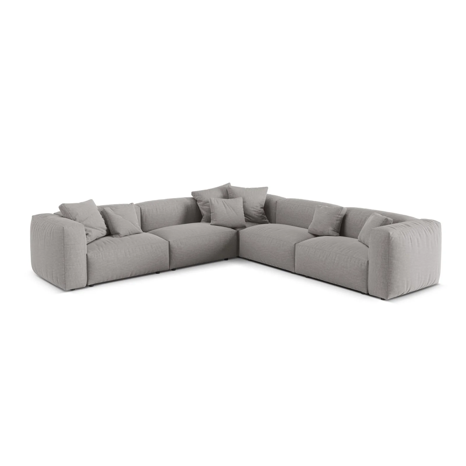 Martina modulares Ecksofa, Symmetrisch, Sitztiefe 76 cm, aus Samt, Cord, Boucle oder Strukturstoff, 316x316 cm - Image 41