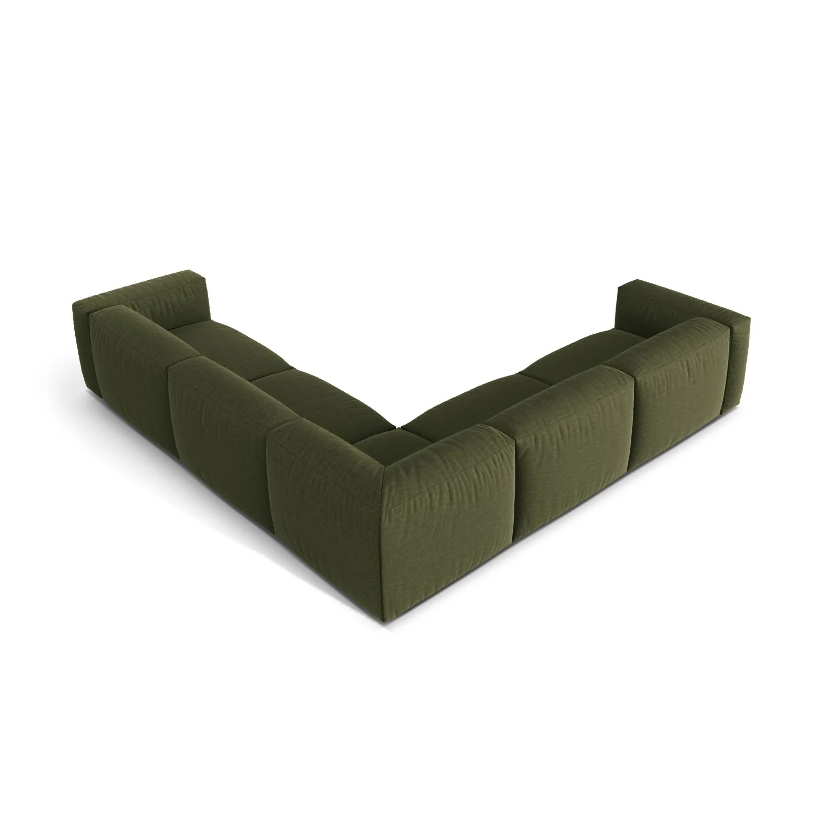 Martina modulares Ecksofa, Symmetrisch, Sitztiefe 76 cm, aus Samt, Cord, Boucle oder Strukturstoff, 316x316 cm - Image 47