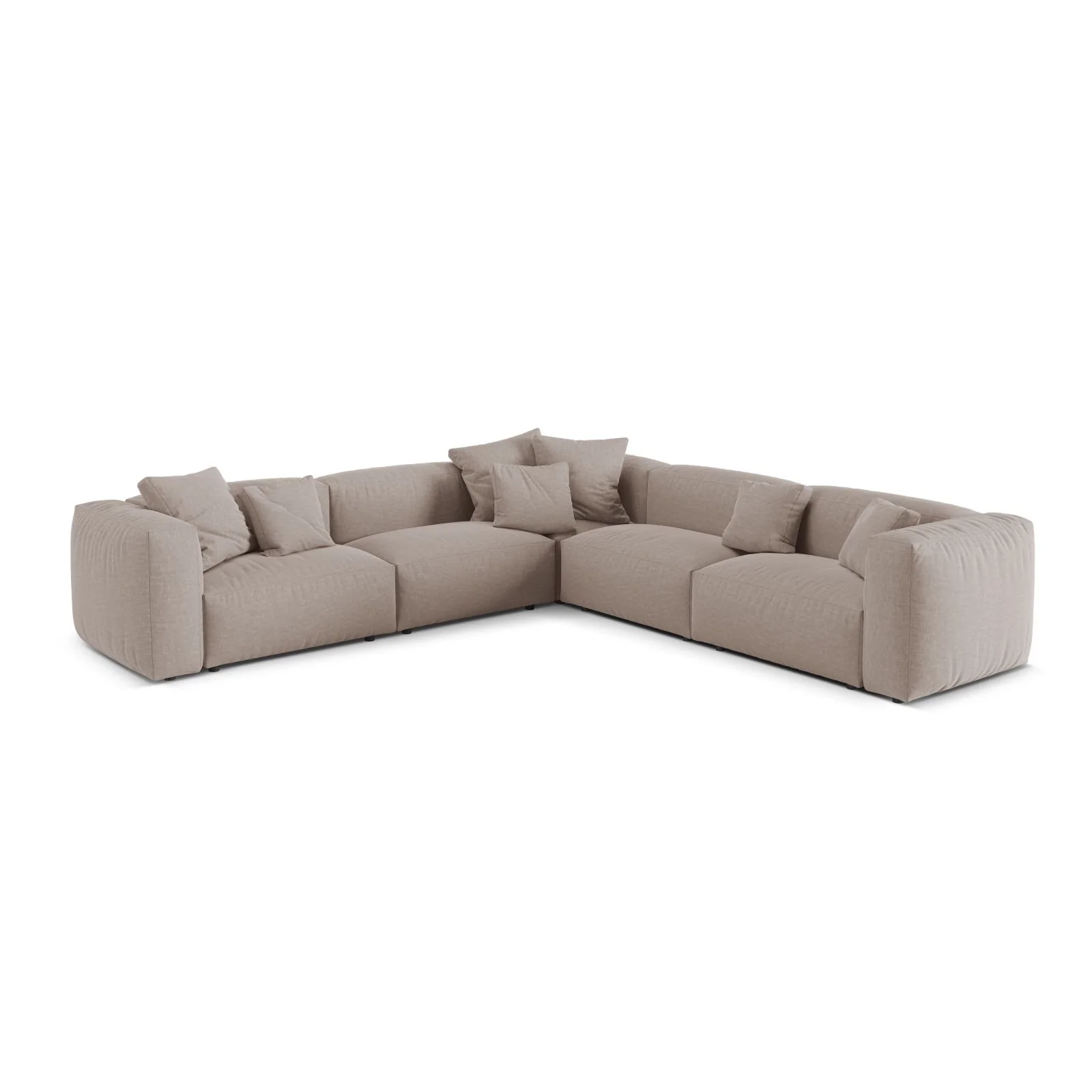 Martina modulares Ecksofa, Symmetrisch, Sitztiefe 76 cm, aus Samt, Cord, Boucle oder Strukturstoff, 316x316 cm - Image 49