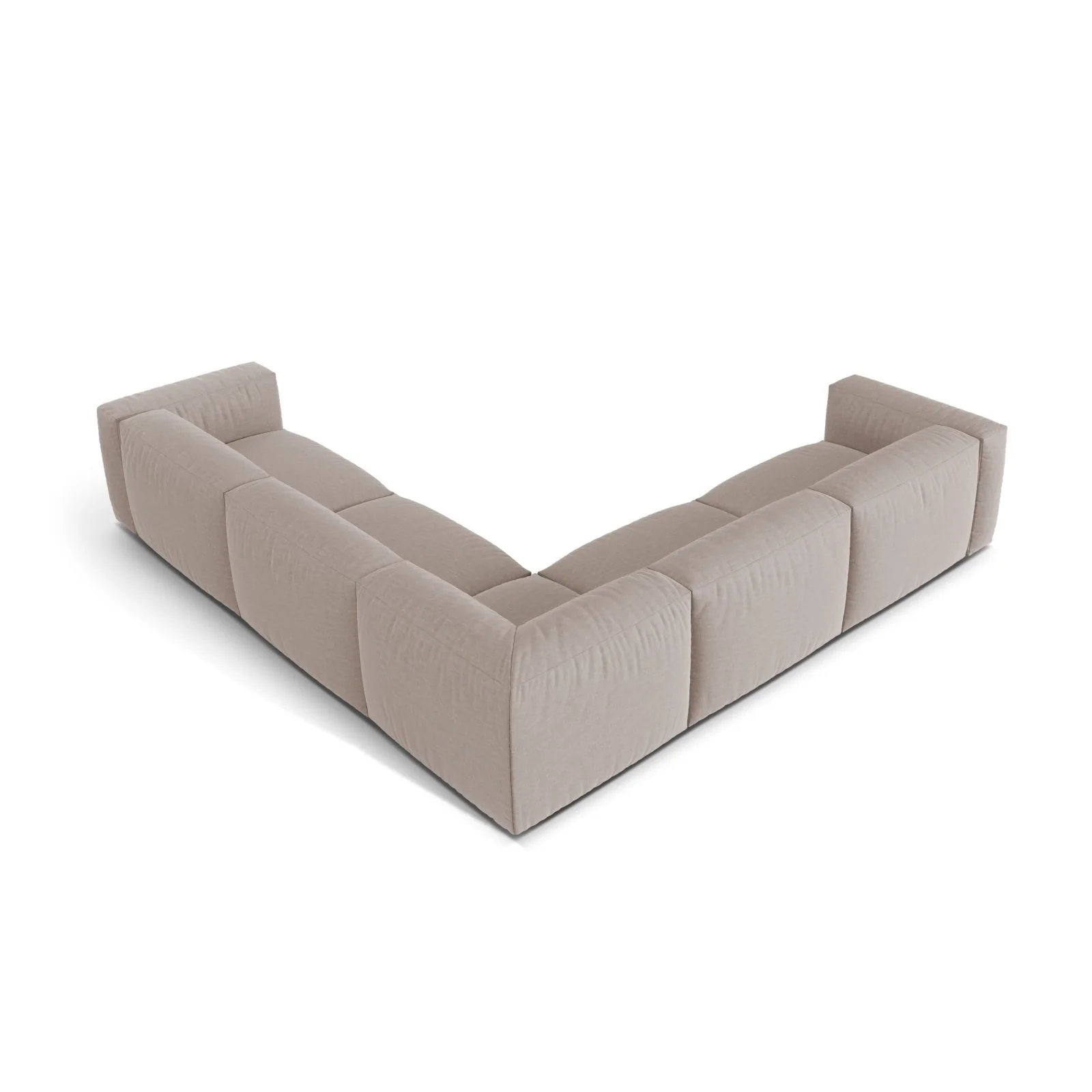 Martina modulares Ecksofa, Symmetrisch, Sitztiefe 76 cm, aus Samt, Cord, Boucle oder Strukturstoff, 316x316 cm - Image 51