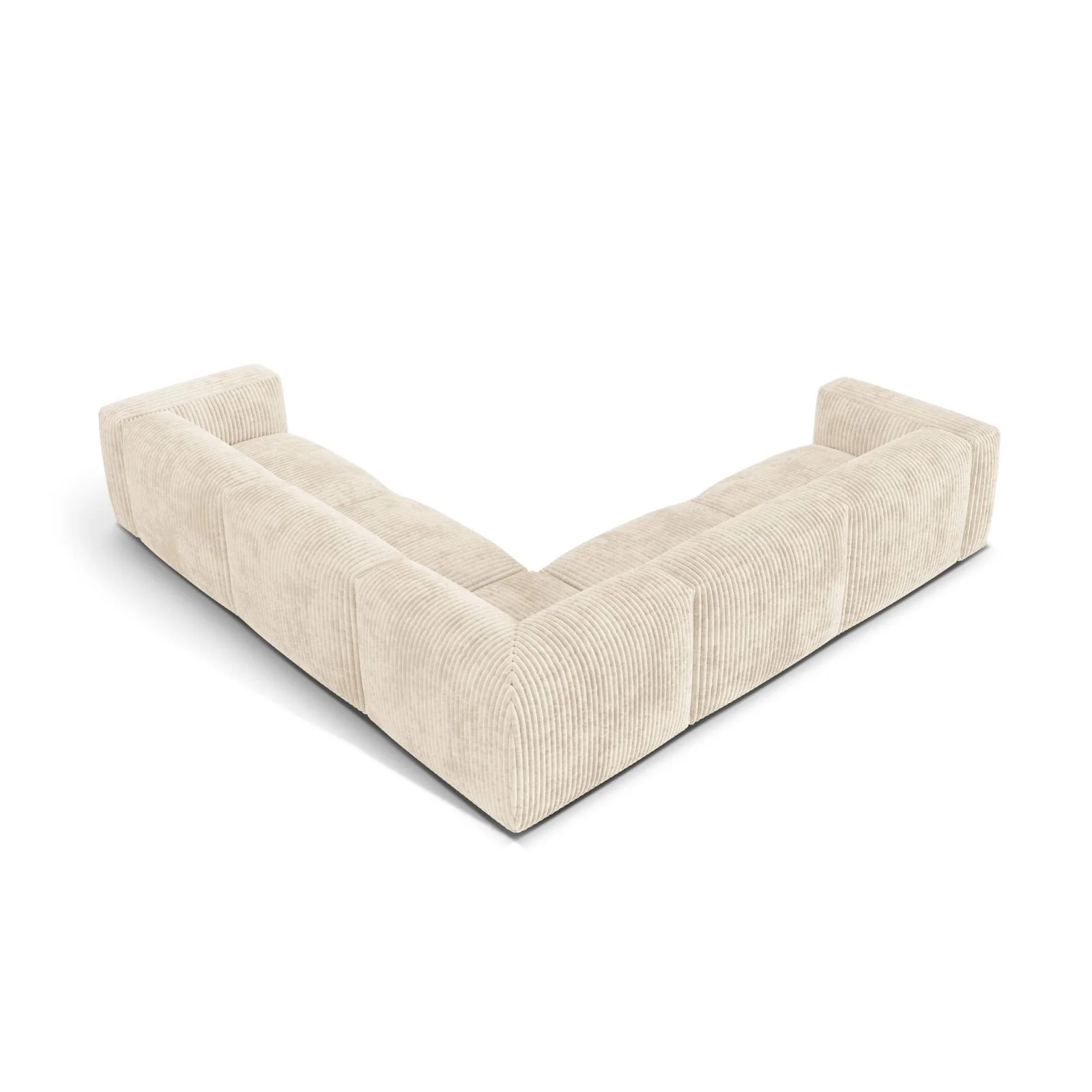Martina modulares Ecksofa, Symmetrisch, Sitztiefe 76 cm, aus Samt, Cord, Boucle oder Strukturstoff, 316x316 cm - Image 55