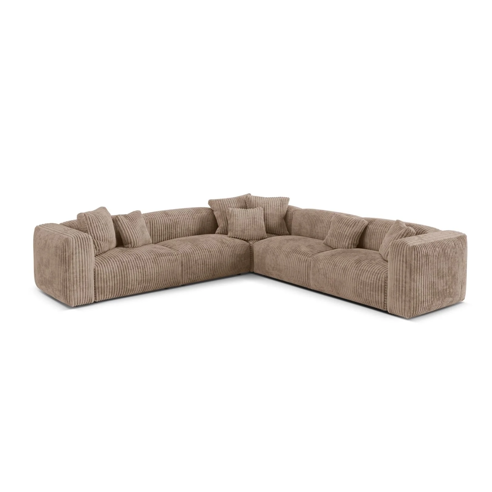 Martina modulares Ecksofa, Symmetrisch, Sitztiefe 76 cm, aus Samt, Cord, Boucle oder Strukturstoff, 316x316 cm - Image 57