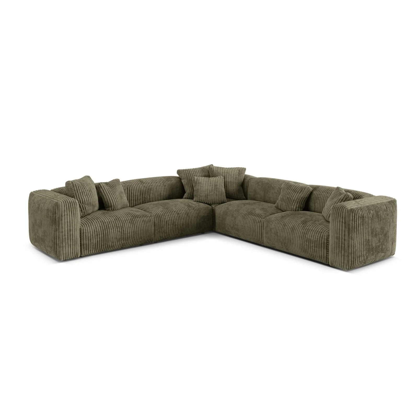 Martina modulares Ecksofa, Symmetrisch, Sitztiefe 76 cm, aus Samt, Cord, Boucle oder Strukturstoff, 316x316 cm - Image 61