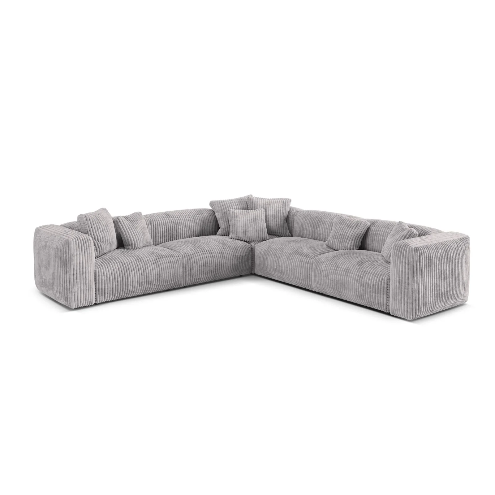Martina modulares Ecksofa, Symmetrisch, Sitztiefe 76 cm, aus Samt, Cord, Boucle oder Strukturstoff, 316x316 cm - Image 65