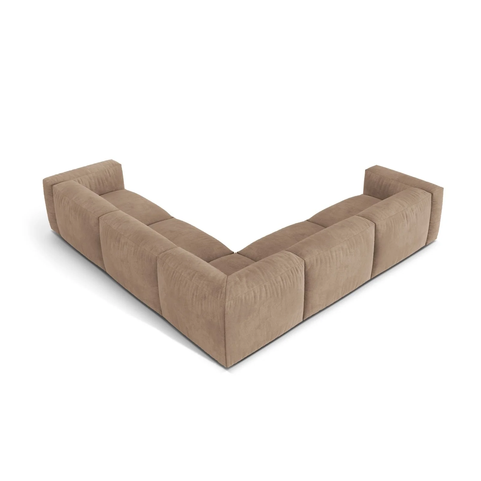 Martina modulares Ecksofa, Symmetrisch, Sitztiefe 76 cm, aus Samt, Cord, Boucle oder Strukturstoff, 316x316 cm - Image 7