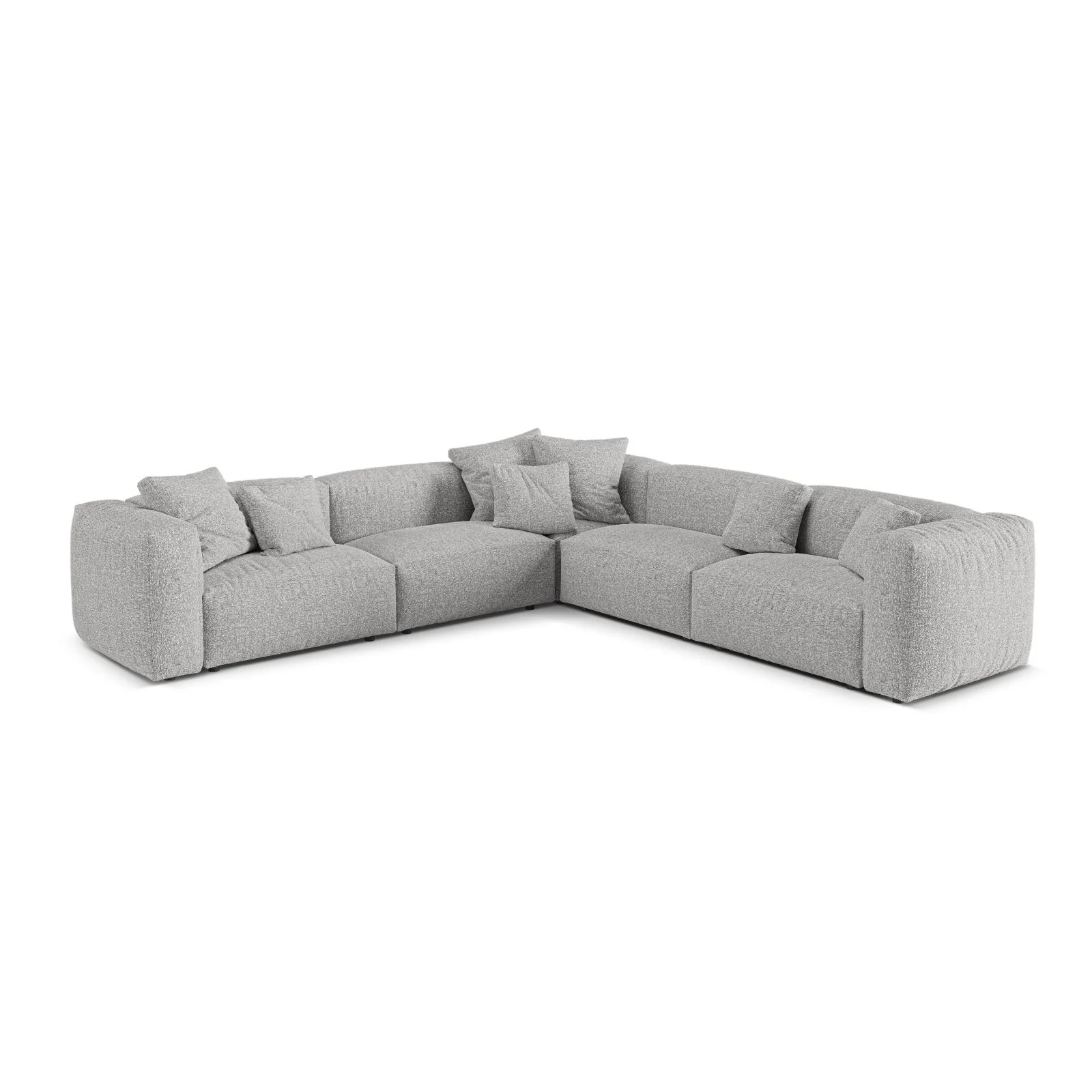 Martina modulares Ecksofa, Symmetrisch, Sitztiefe 76 cm, aus Samt, Cord, Boucle oder Strukturstoff, 316x316 cm - Image 77