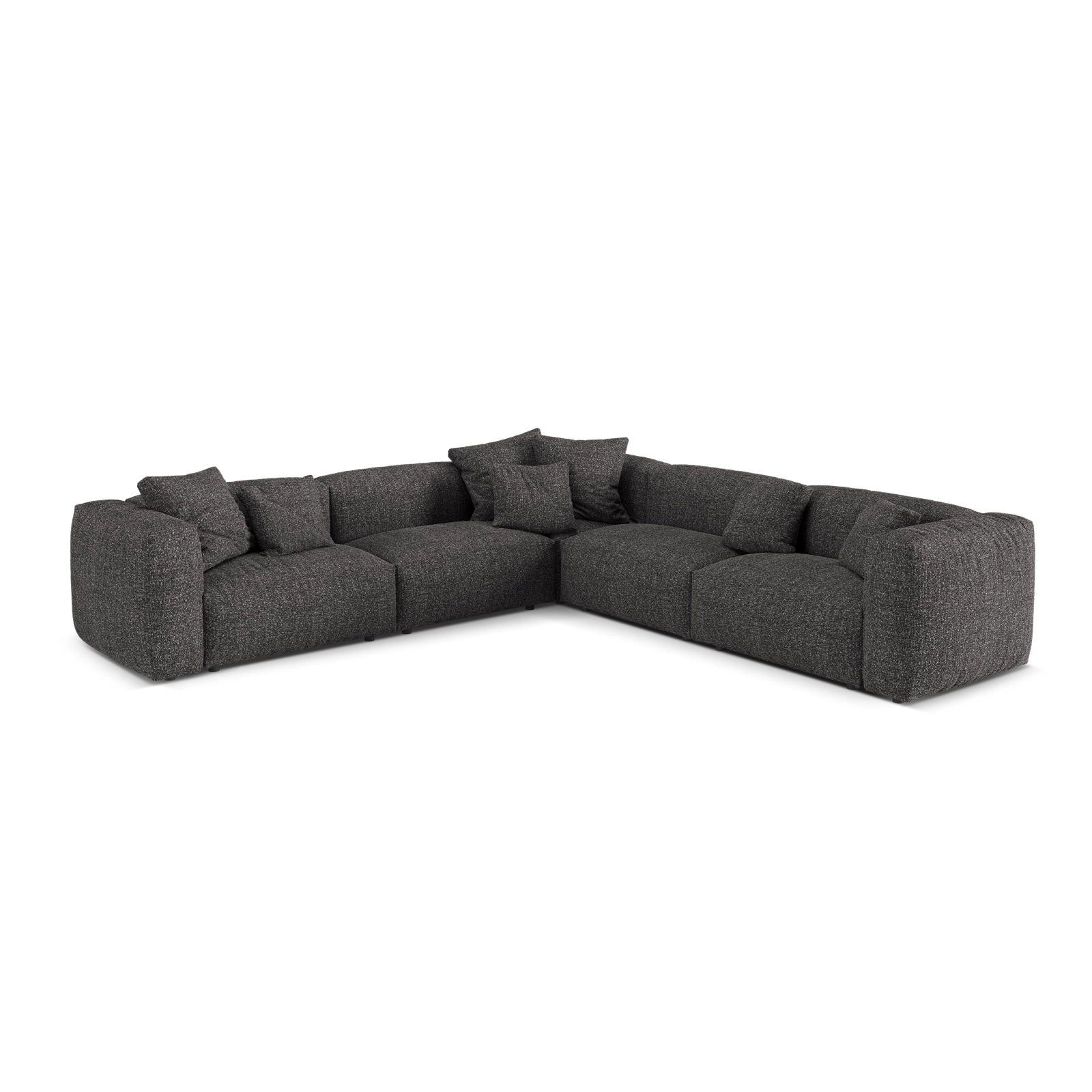 Martina modulares Ecksofa, Symmetrisch, Sitztiefe 76 cm, aus Samt, Cord, Boucle oder Strukturstoff, 316x316 cm - Image 81