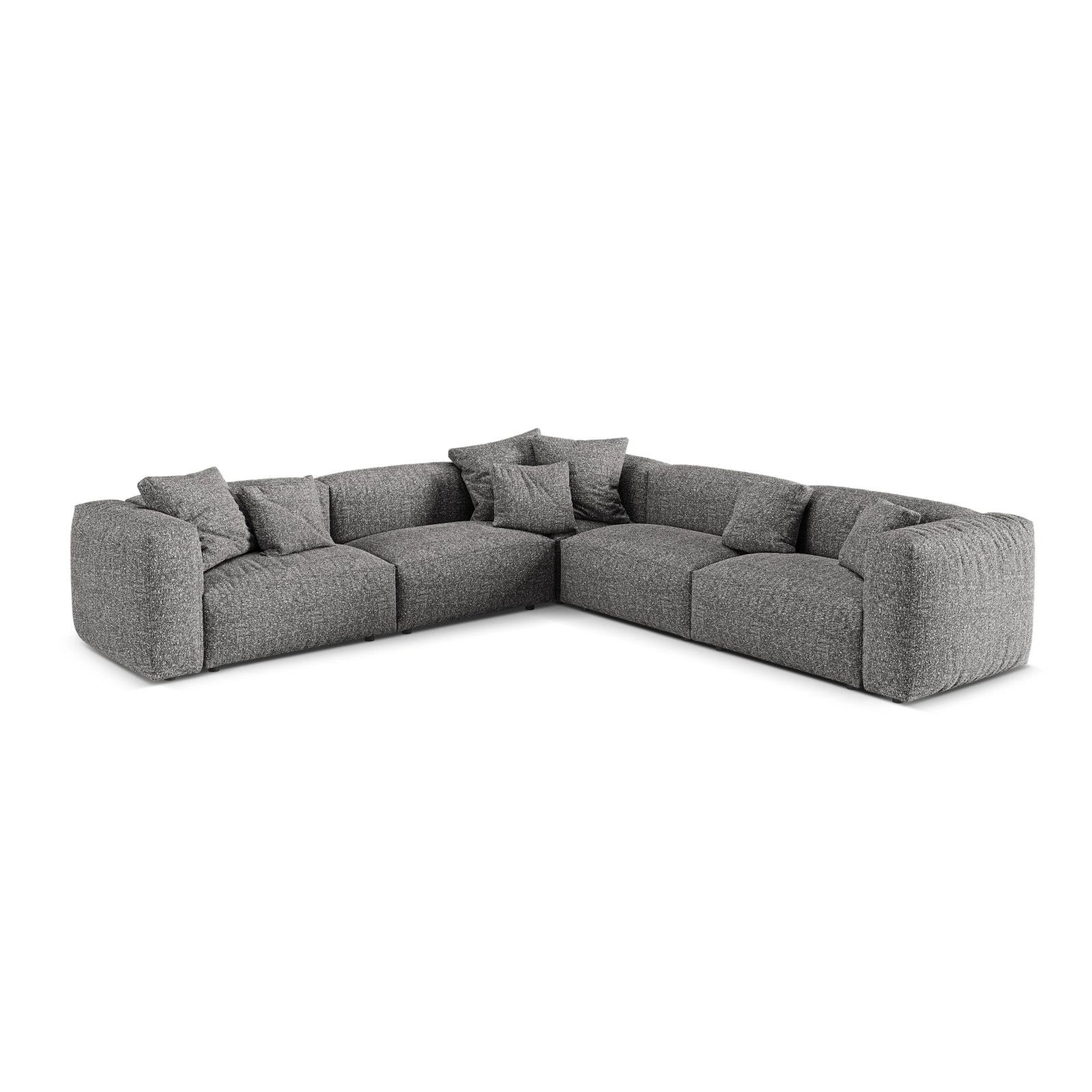 Martina modulares Ecksofa, Symmetrisch, Sitztiefe 76 cm, aus Samt, Cord, Boucle oder Strukturstoff, 316x316 cm - Image 85