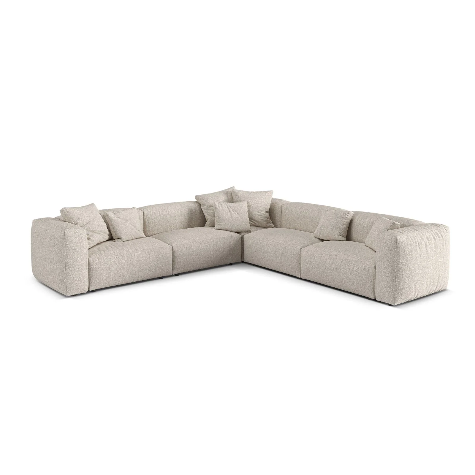 Martina modulares Ecksofa, Symmetrisch, Sitztiefe 76 cm, aus Samt, Cord, Boucle oder Strukturstoff, 316x316 cm - Image 89