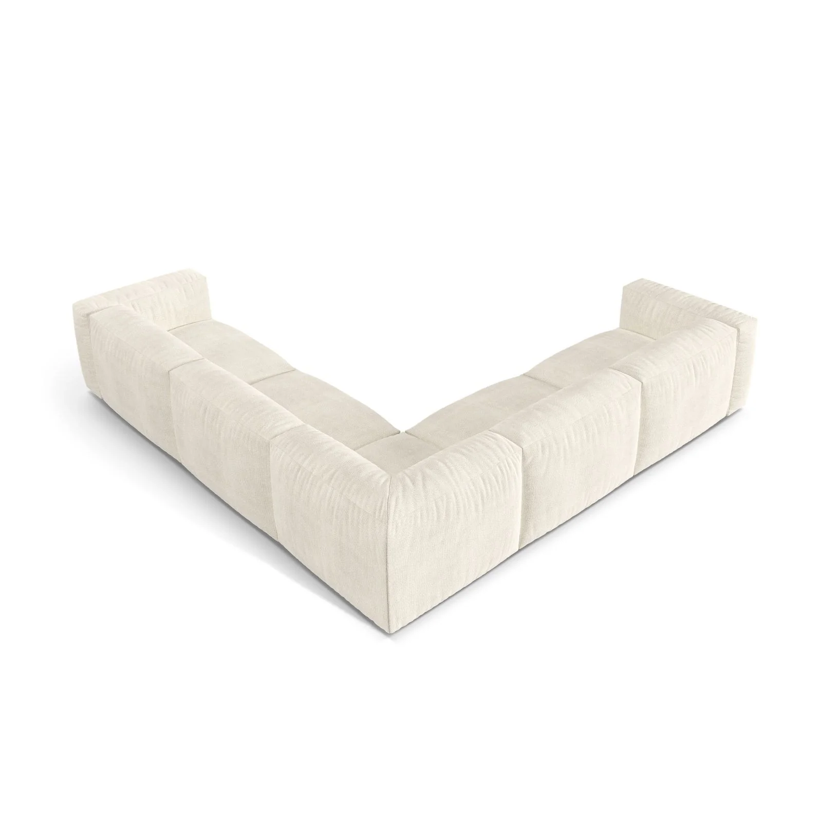 Martina modulares Ecksofa, Symmetrisch, Sitztiefe 76 cm, aus Samt, Cord, Boucle oder Strukturstoff, 316x316 cm - Image 95