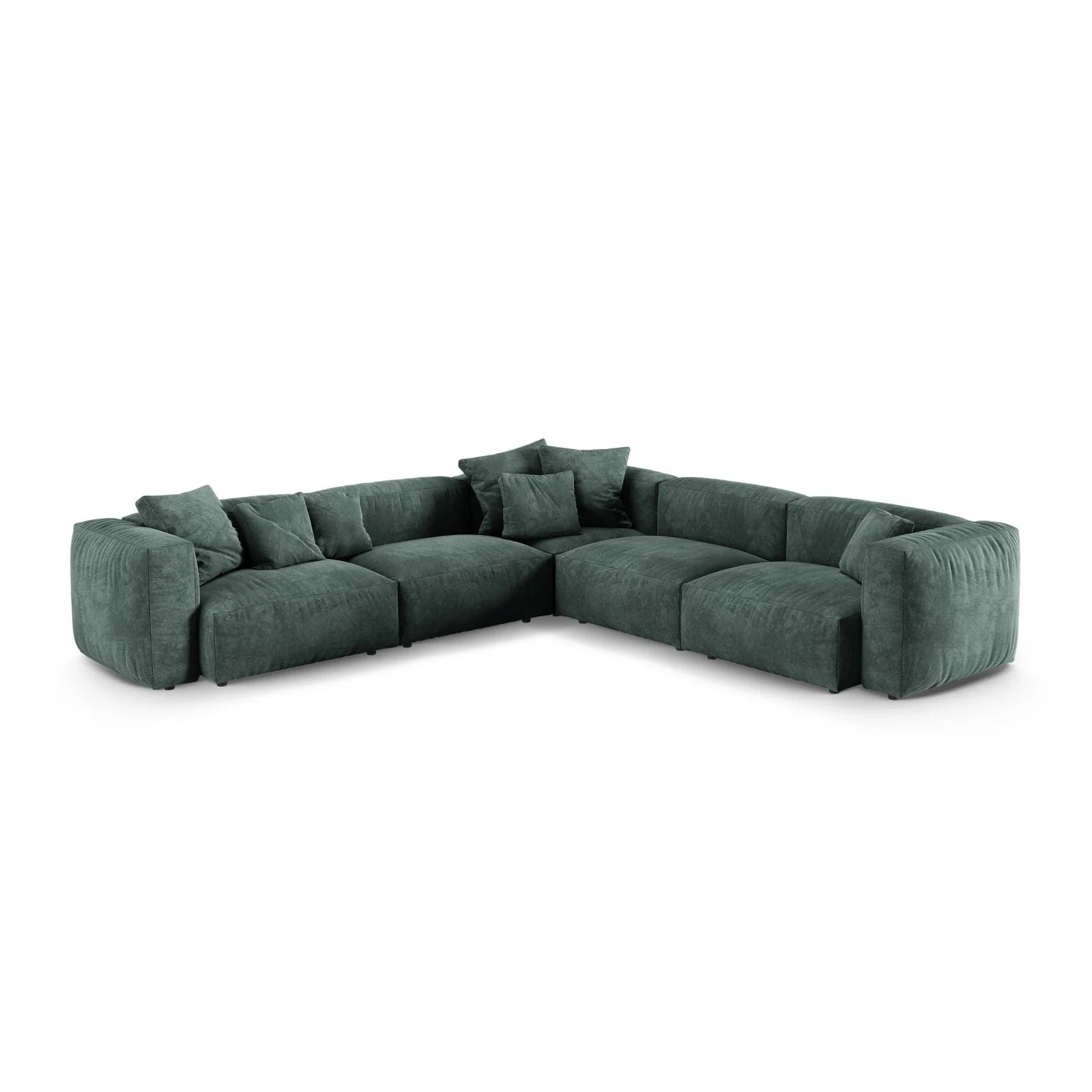 Martina modulares Ecksofa, Symmetrisch, Sitztiefe 90 cm, aus Samt, Cord, Boucle oder Strukturstoff, 330x330 cm - Image 13