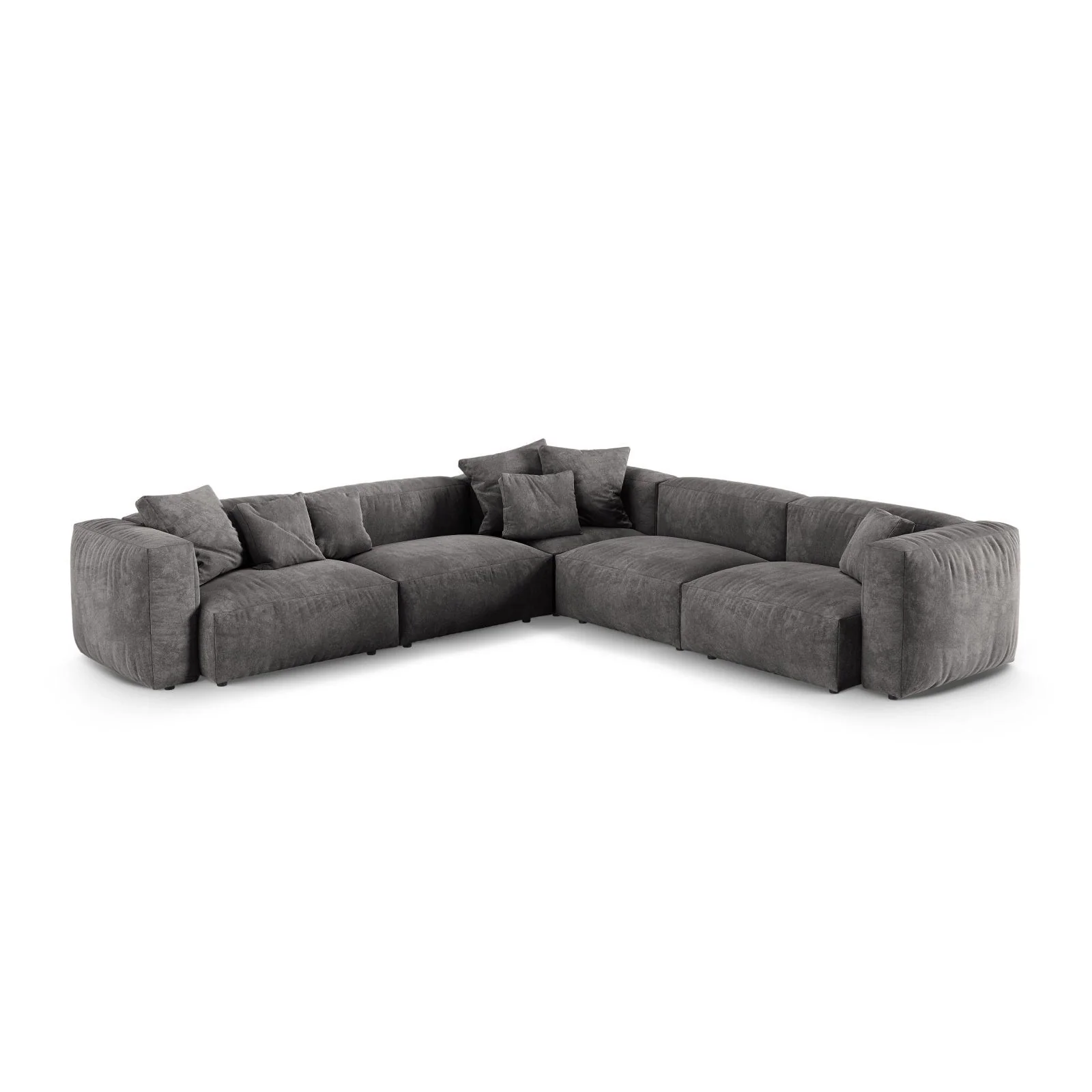 Martina modulares Ecksofa, Symmetrisch, Sitztiefe 90 cm, aus Samt, Cord, Boucle oder Strukturstoff, 330x330 cm - Image 21