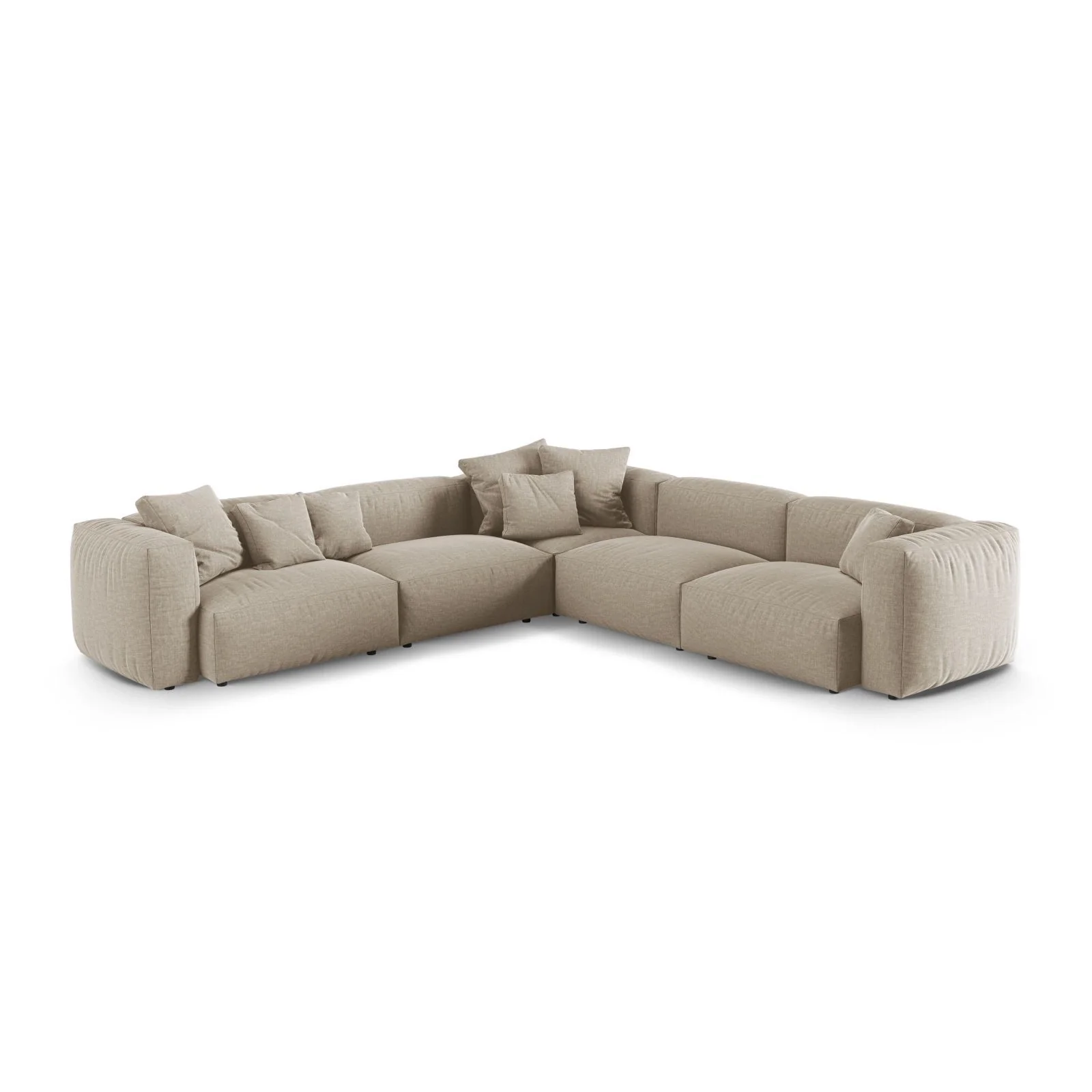 Martina modulares Ecksofa, Symmetrisch, Sitztiefe 90 cm, aus Samt, Cord, Boucle oder Strukturstoff, 330x330 cm - Image 25