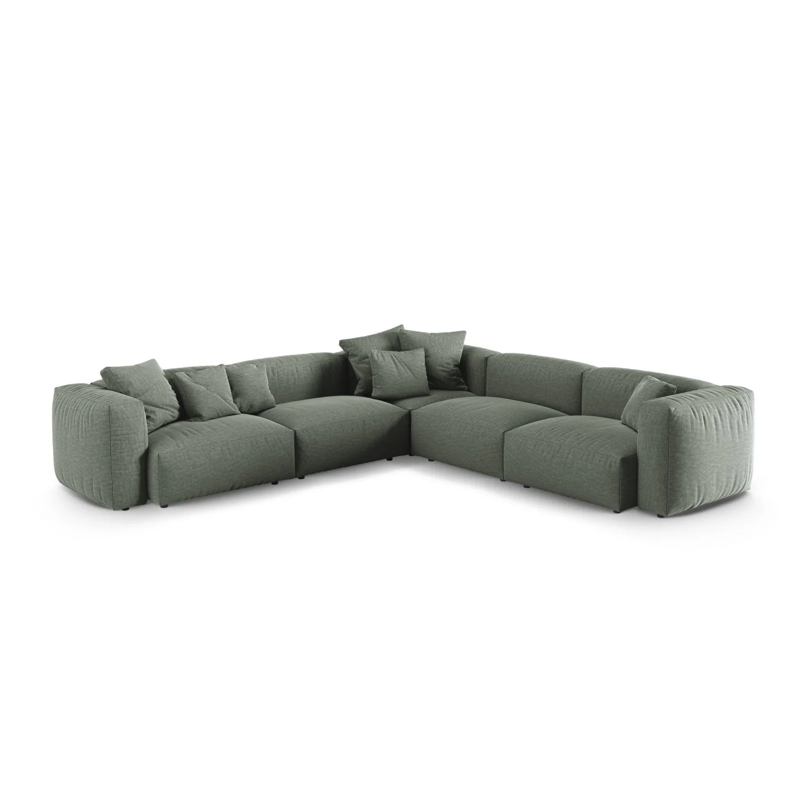 Martina modulares Ecksofa, Symmetrisch, Sitztiefe 90 cm, aus Samt, Cord, Boucle oder Strukturstoff, 330x330 cm - Image 29