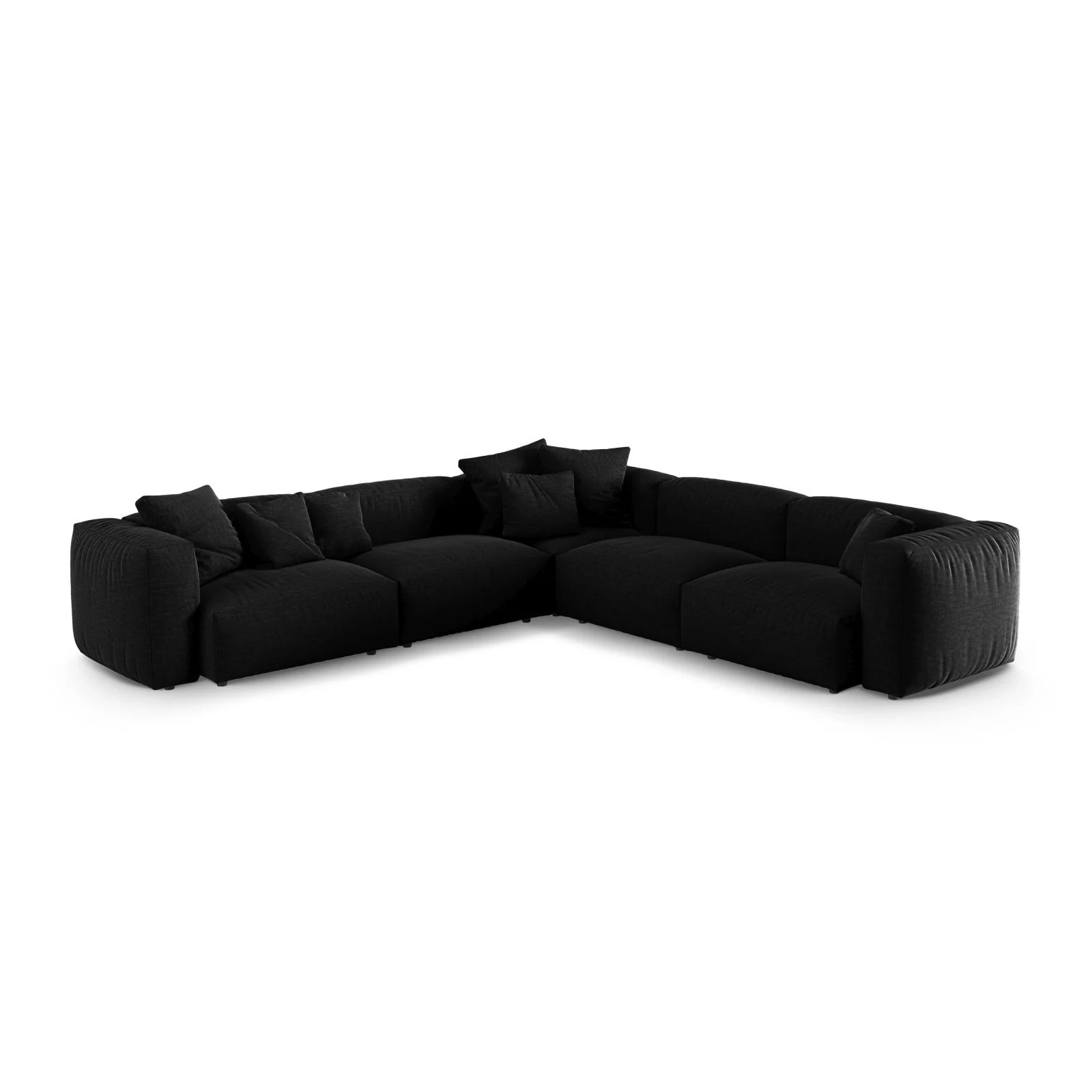 Martina modulares Ecksofa, Symmetrisch, Sitztiefe 90 cm, aus Samt, Cord, Boucle oder Strukturstoff, 330x330 cm - Image 37