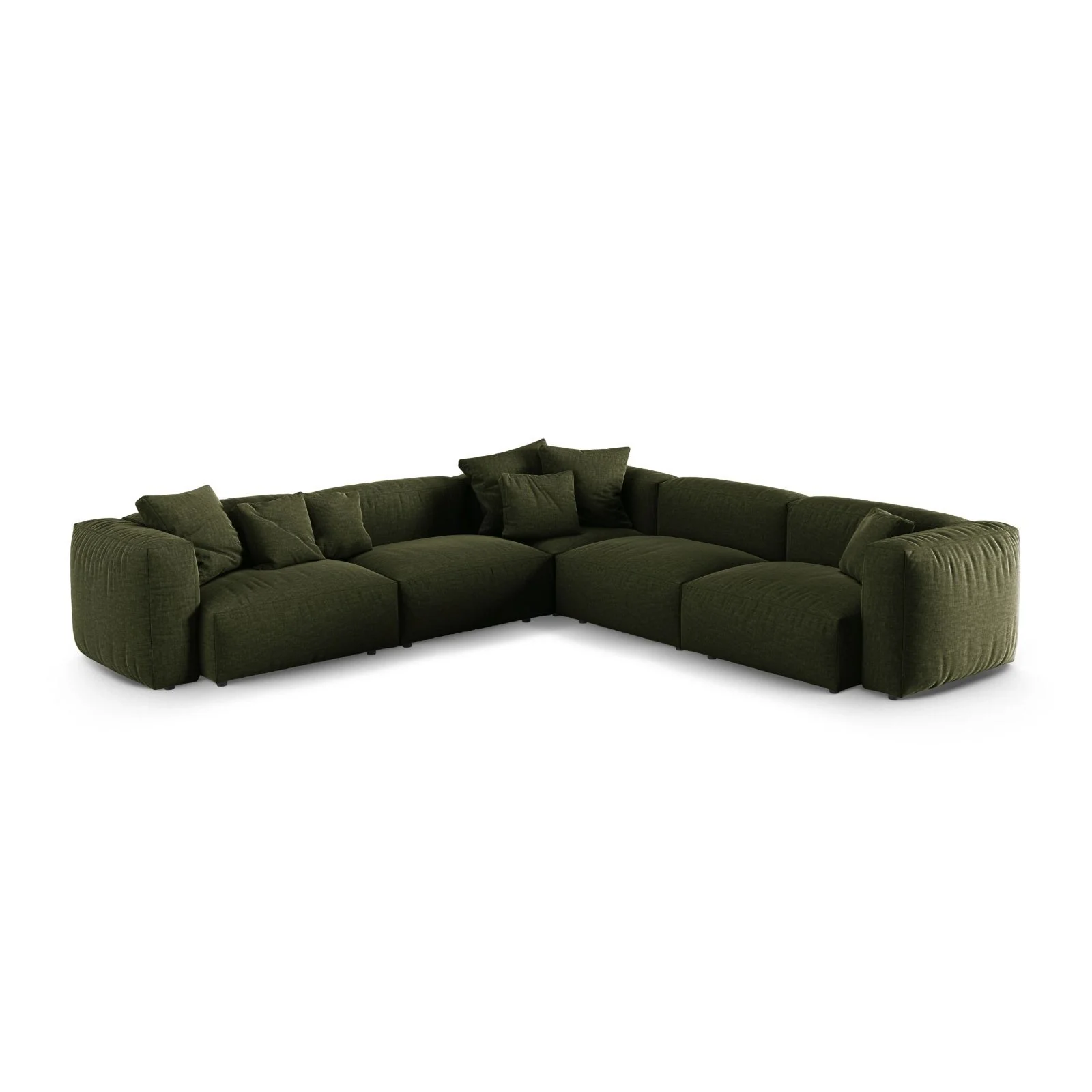 Martina modulares Ecksofa, Symmetrisch, Sitztiefe 90 cm, aus Samt, Cord, Boucle oder Strukturstoff, 330x330 cm - Image 45