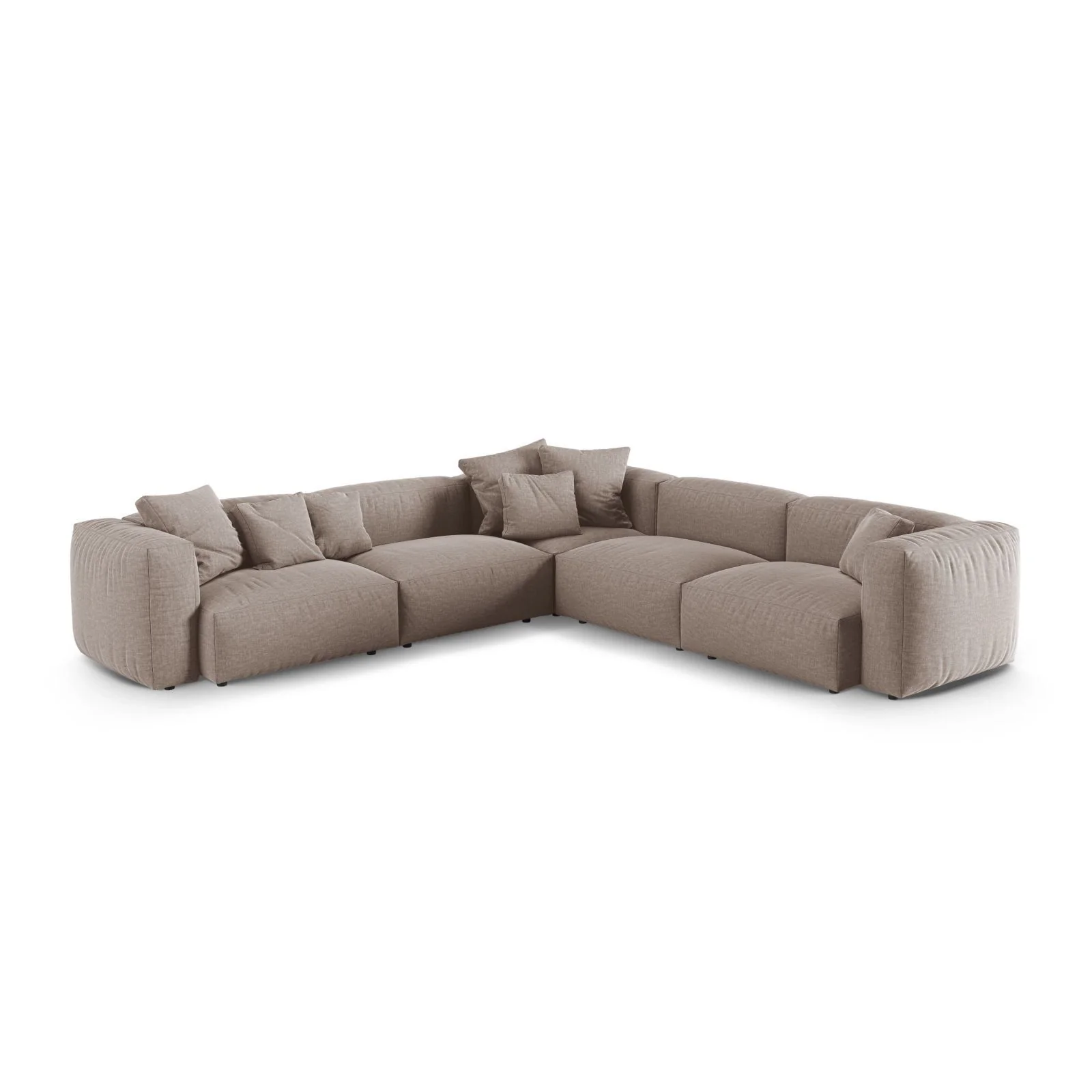 Martina modulares Ecksofa, Symmetrisch, Sitztiefe 90 cm, aus Samt, Cord, Boucle oder Strukturstoff, 330x330 cm - Image 49