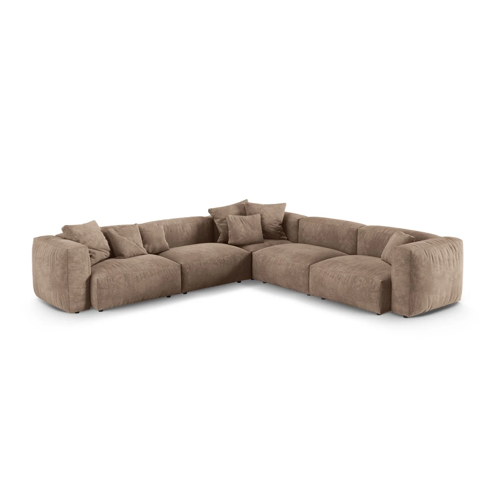 Martina modulares Ecksofa, Symmetrisch, Sitztiefe 90 cm, aus Samt, Cord, Boucle oder Strukturstoff, 330x330 cm - Image 5