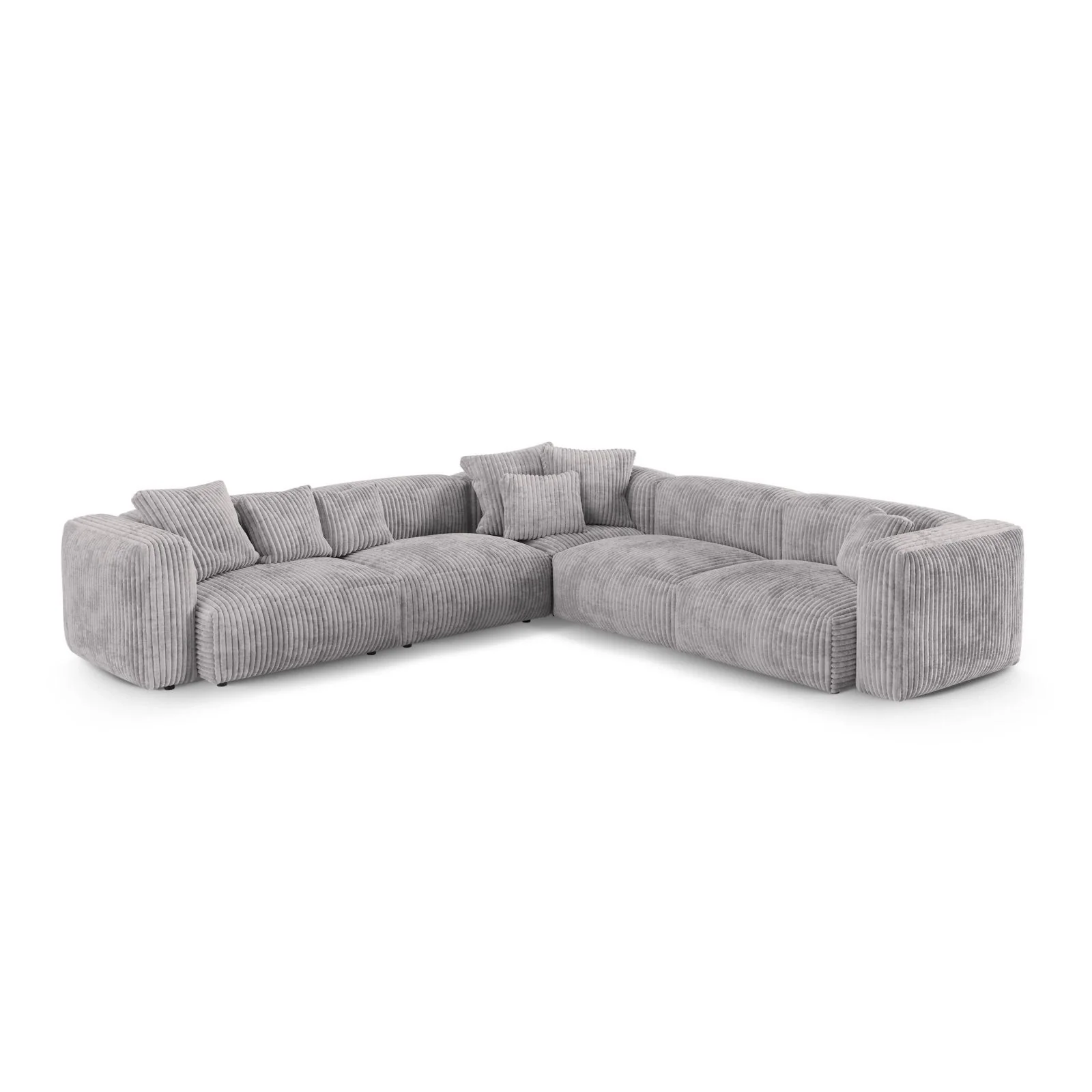 Martina modulares Ecksofa, Symmetrisch, Sitztiefe 90 cm, aus Samt, Cord, Boucle oder Strukturstoff, 330x330 cm - Image 65