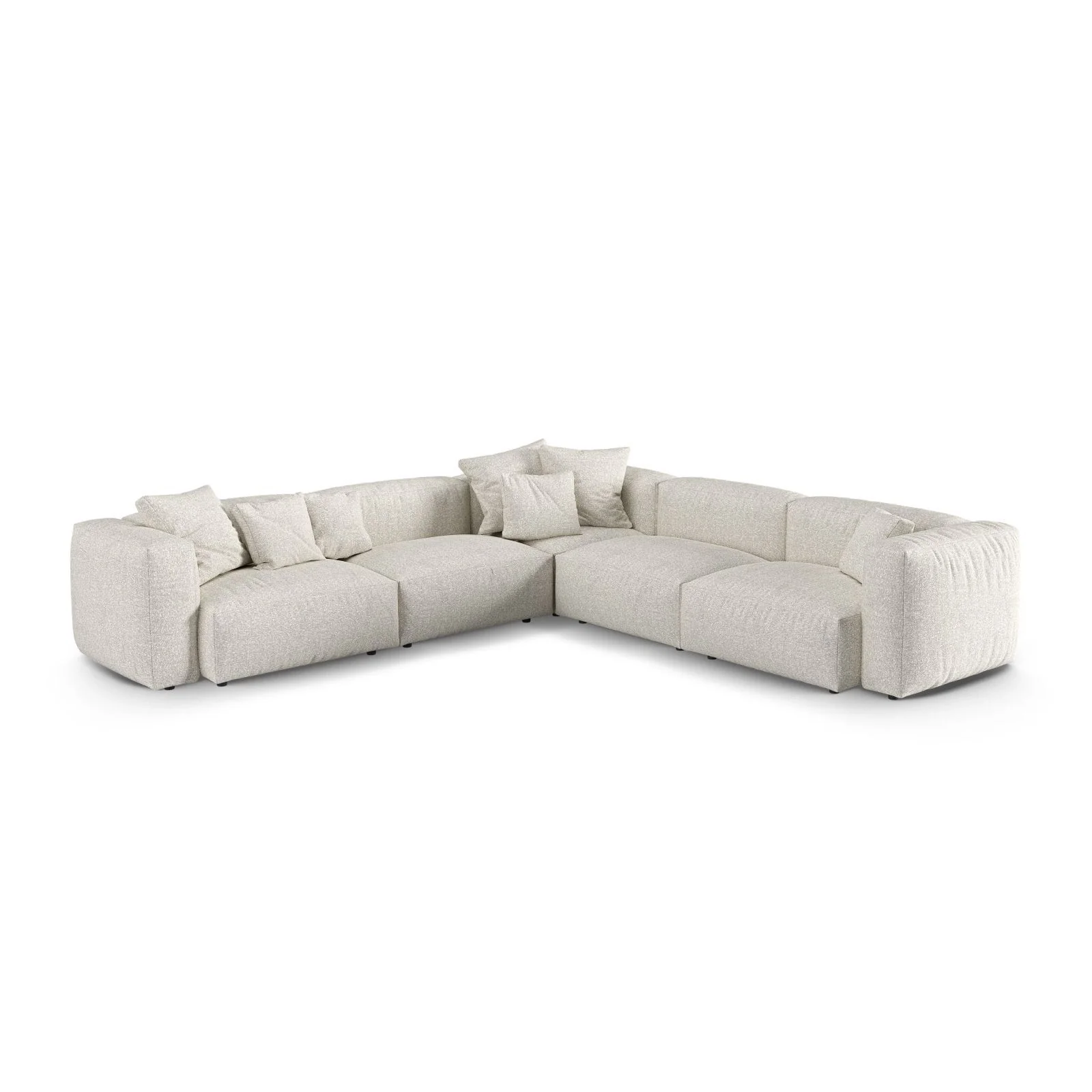 Martina modulares Ecksofa, Symmetrisch, Sitztiefe 90 cm, aus Samt, Cord, Boucle oder Strukturstoff, 330x330 cm - Image 73