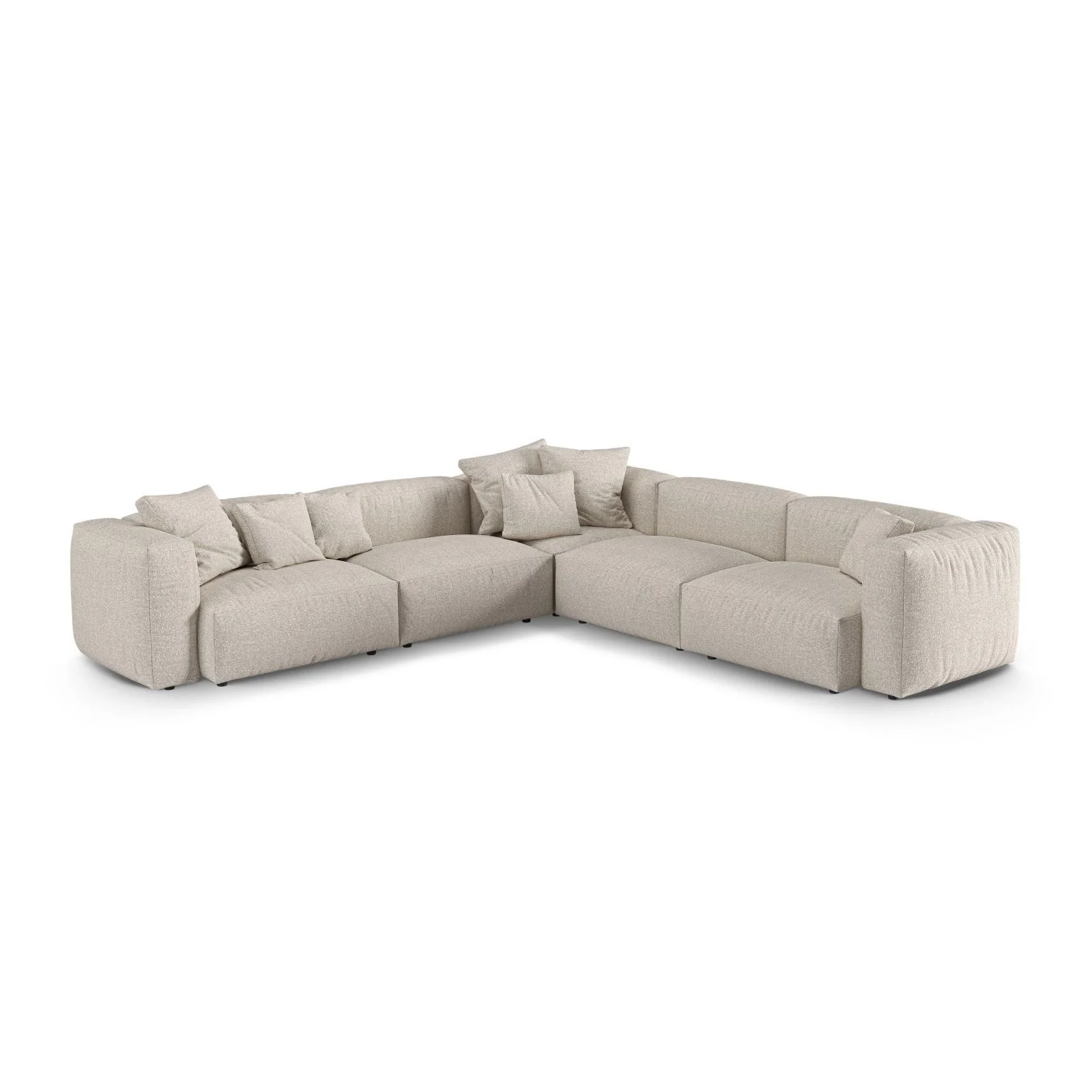 Martina modulares Ecksofa, Symmetrisch, Sitztiefe 90 cm, aus Samt, Cord, Boucle oder Strukturstoff, 330x330 cm - Image 89