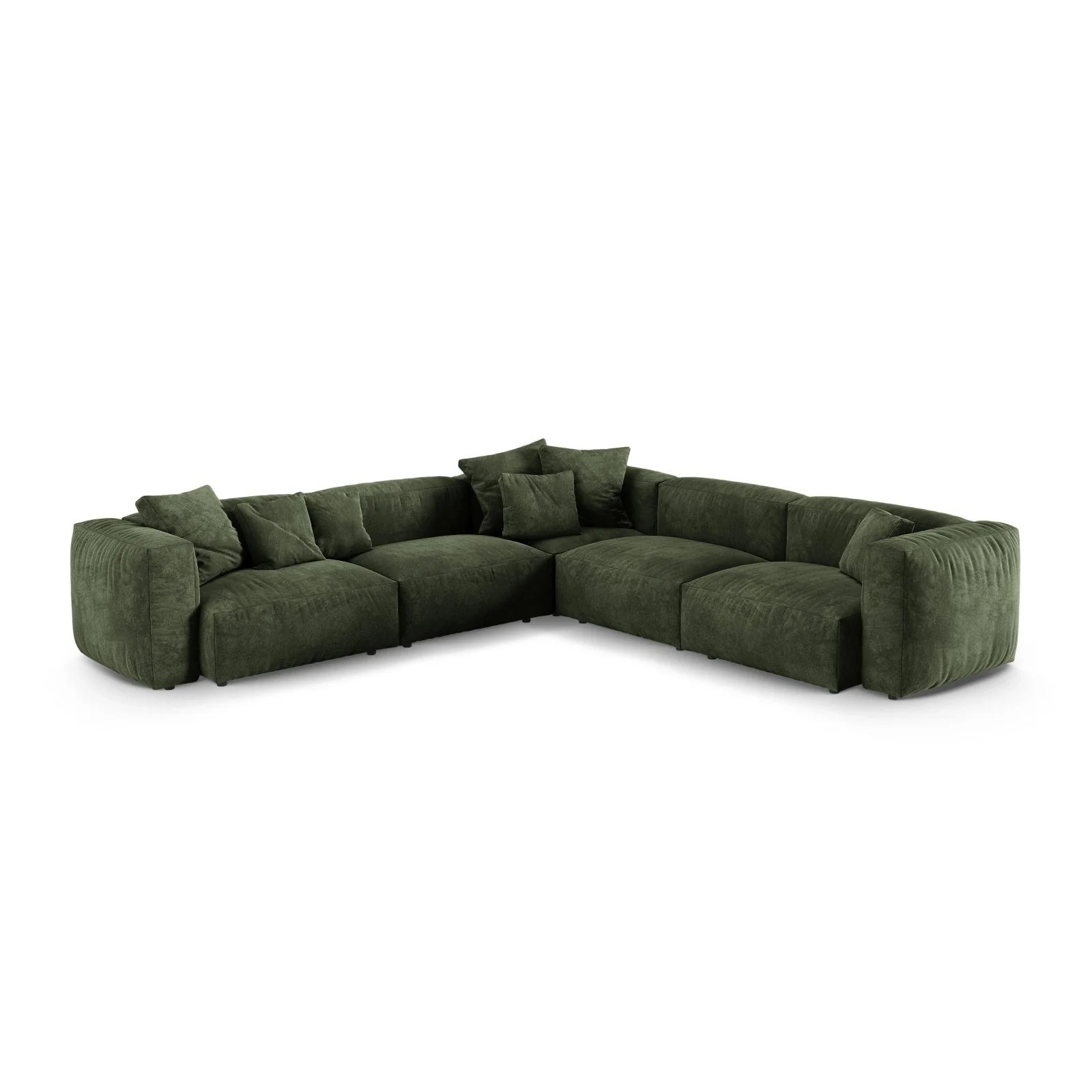 Martina modulares Ecksofa, Symmetrisch, Sitztiefe 90 cm, aus Samt, Cord, Boucle oder Strukturstoff, 330x330 cm - Image 9