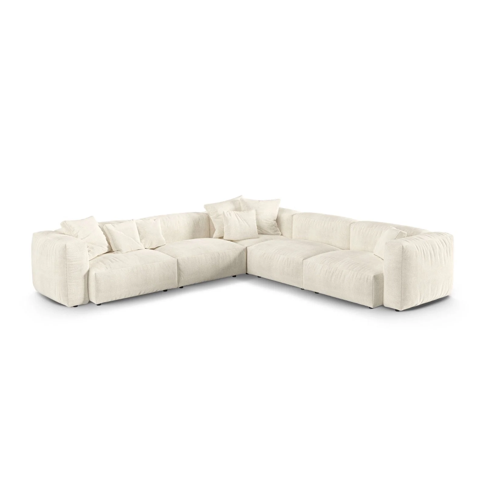Martina modulares Ecksofa, Symmetrisch, Sitztiefe 90 cm, aus Samt, Cord, Boucle oder Strukturstoff, 330x330 cm - Image 93