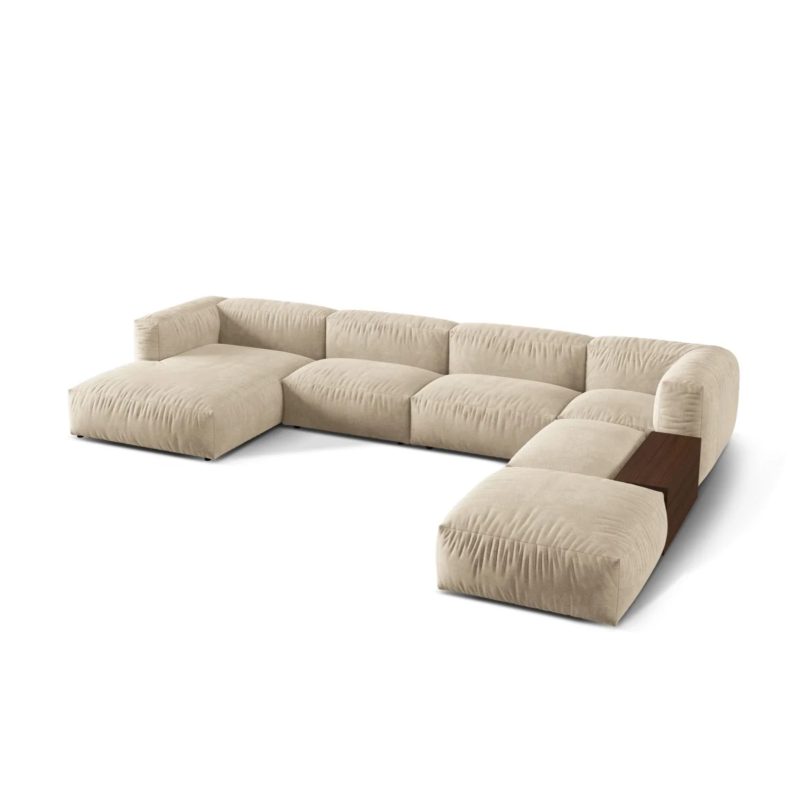 Martina modulares Panorama-Sofa, Rechts, mit Bezug aus Samt, Cord oder Strukturstoff, 406x280 cm - Image 2