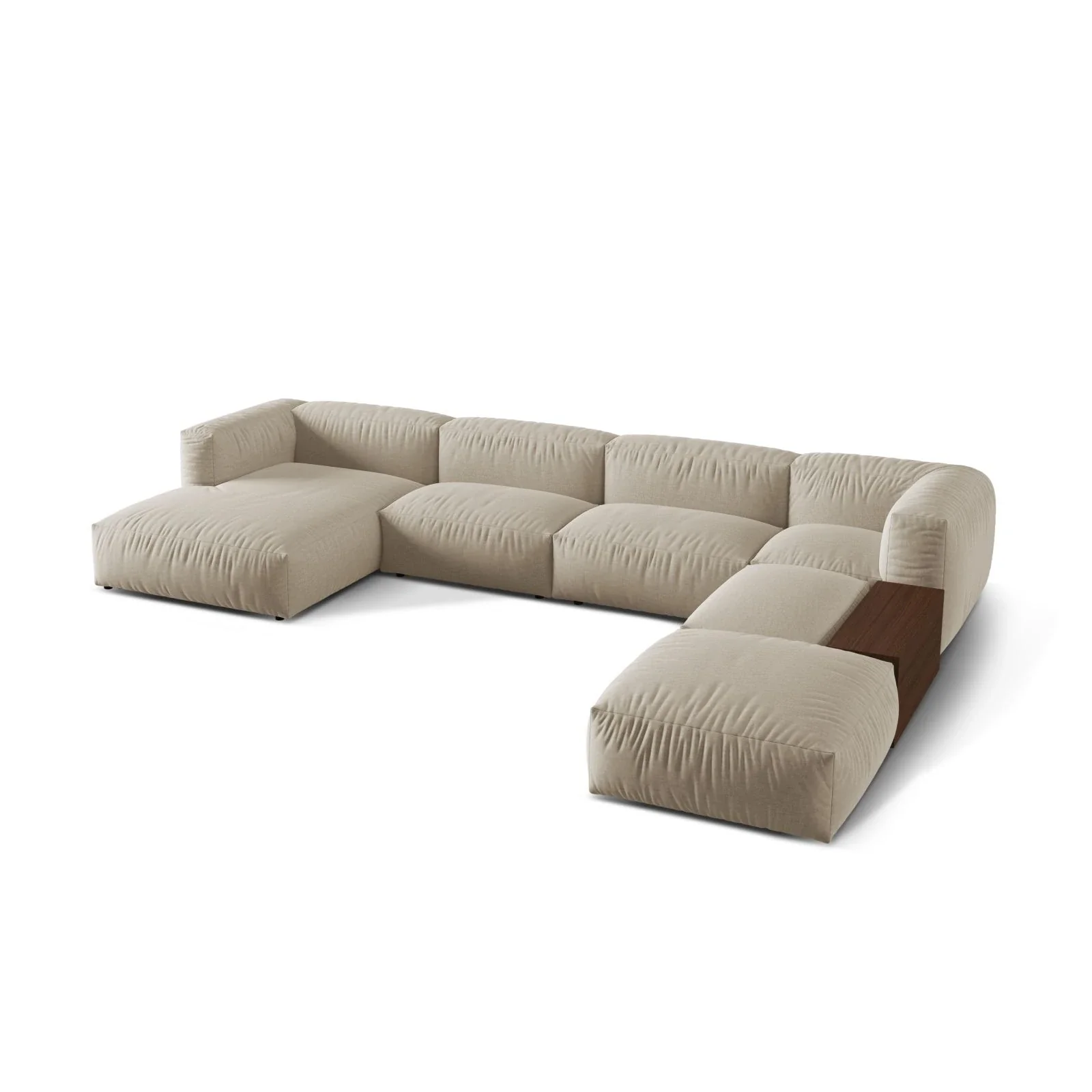 Martina modulares Panorama-Sofa, Rechts, mit Bezug aus Samt, Cord oder Strukturstoff, 406x280 cm - Image 32