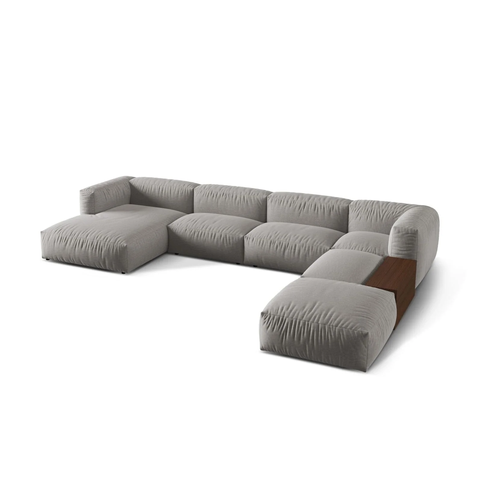 Martina modulares Panorama-Sofa, Rechts, mit Bezug aus Samt, Cord oder Strukturstoff, 406x280 cm - Image 52