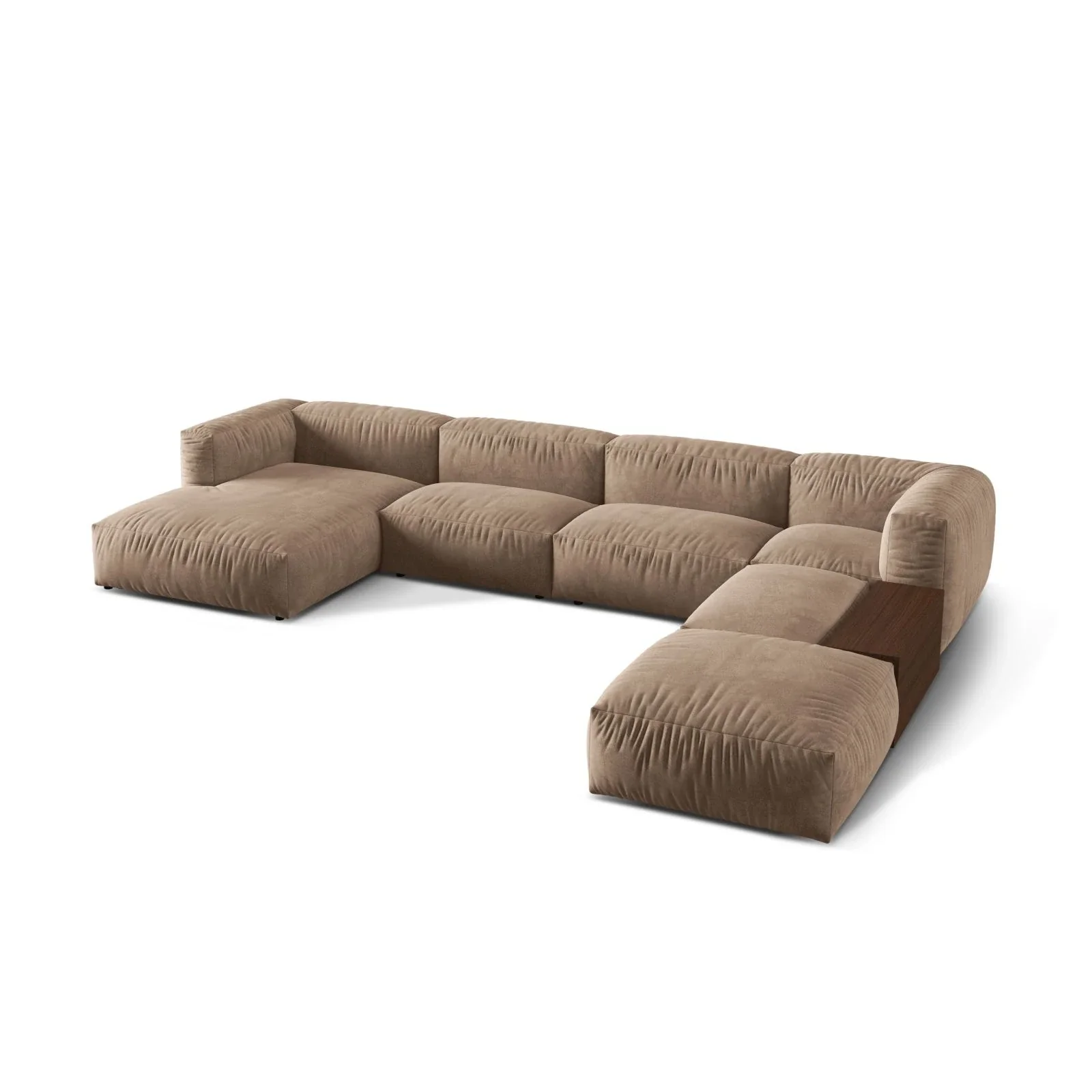 Martina modulares Panorama-Sofa, Rechts, mit Bezug aus Samt, Cord oder Strukturstoff, 406x280 cm - Image 7