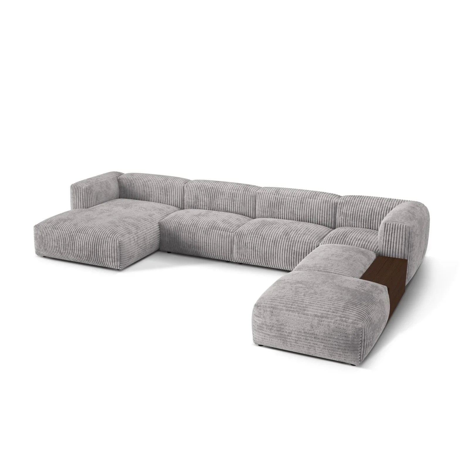 Martina modulares Panorama-Sofa, Rechts, mit Bezug aus Samt, Cord oder Strukturstoff, 406x280 cm - Image 82