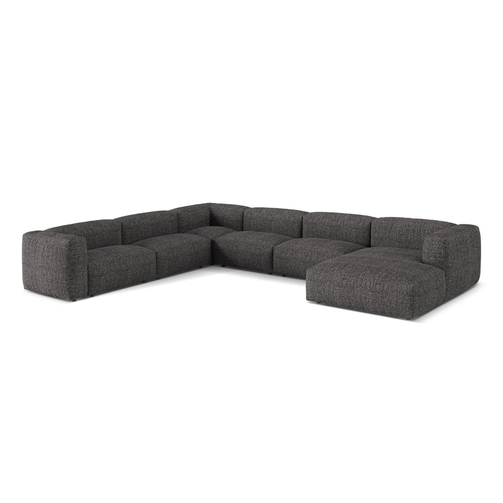 Martina modulares Panoramasofa, Linke Seite, Sitztiefe 76 cm, aus Samt, Cord, Boucle oder Strukturstoff, 406x316 cm - Image 103