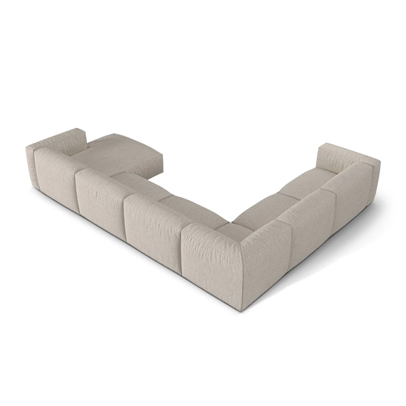 Martina modulares Panoramasofa, Linke Seite, Sitztiefe 76 cm, aus Samt, Cord, Boucle oder Strukturstoff, 406x316 cm - Image 114