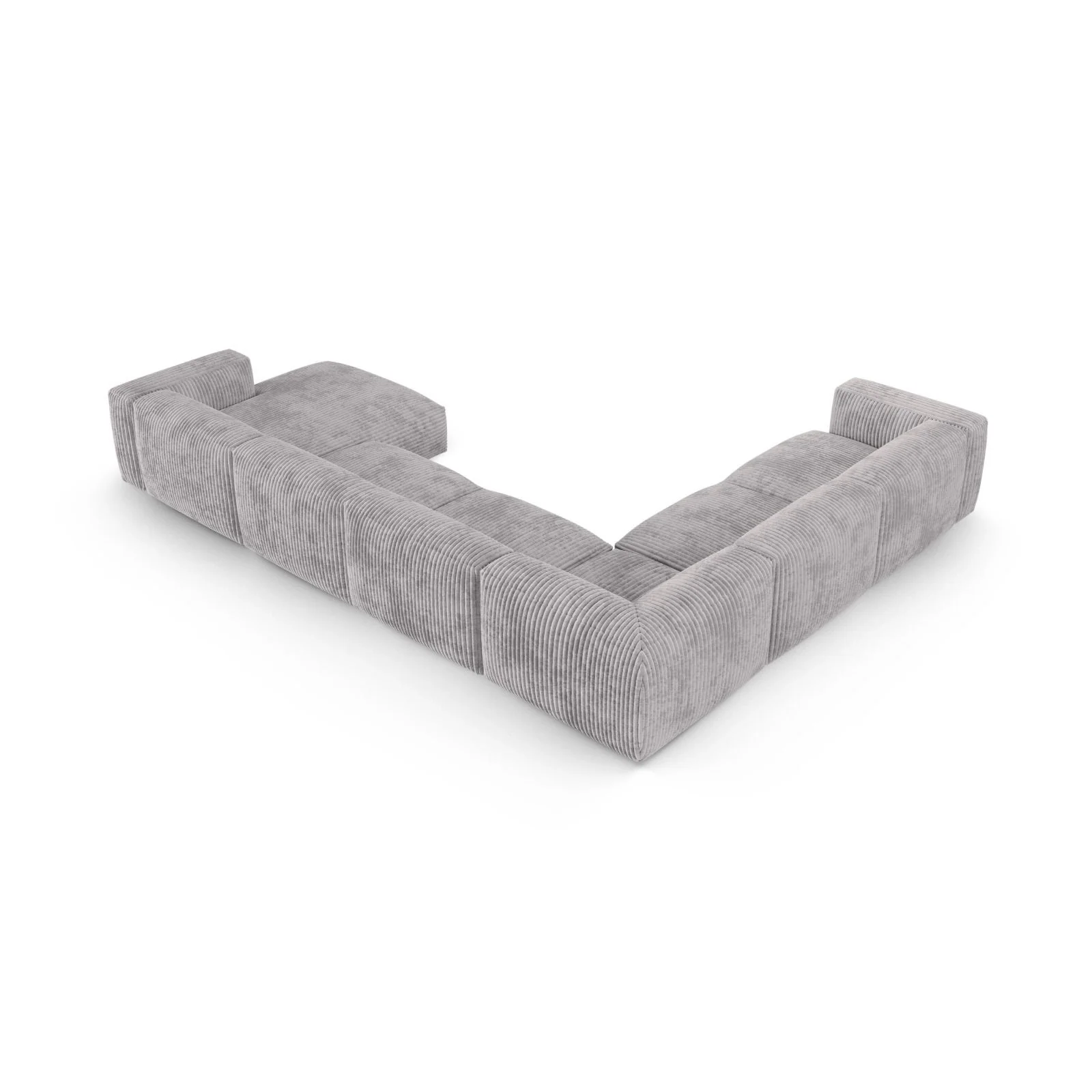 Martina Modulares Panoramasofa, Linke Seite, Sitztiefe 90 cm, aus Samt, Cord, Boucle oder Strukturstoff, 420x330 cm - Image 101