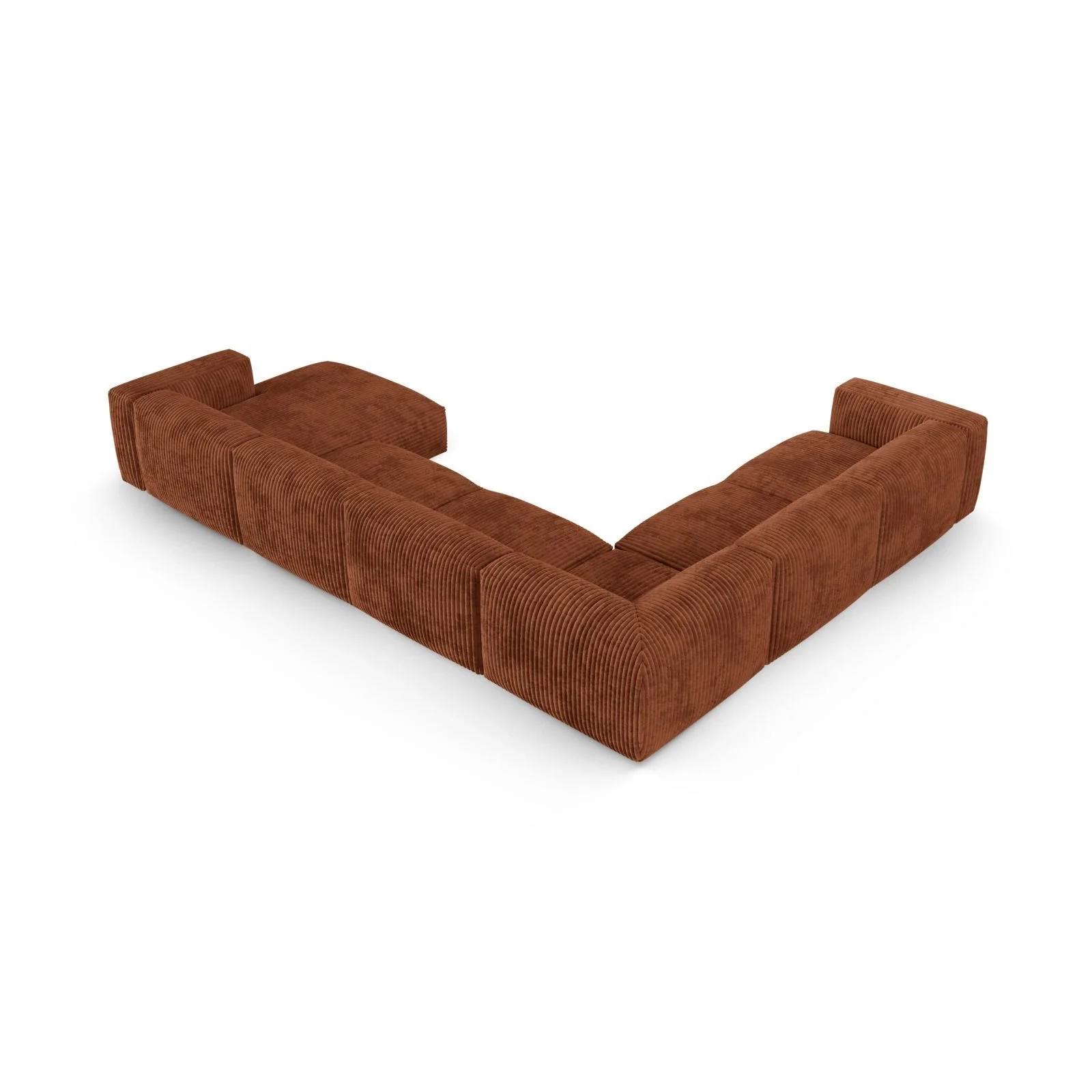 Martina Modulares Panoramasofa, Linke Seite, Sitztiefe 90 cm, aus Samt, Cord, Boucle oder Strukturstoff, 420x330 cm - Image 107