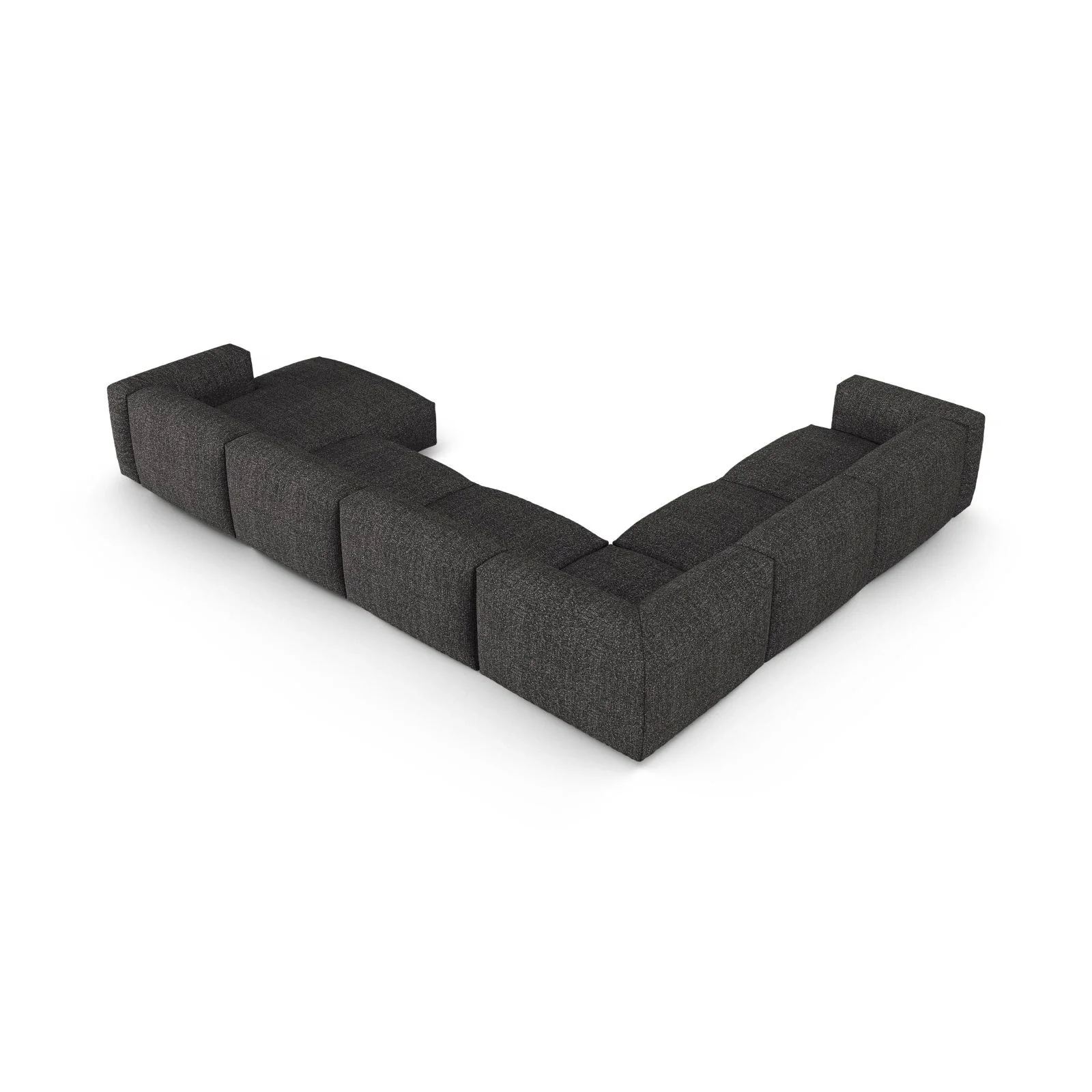 Martina Modulares Panoramasofa, Linke Seite, Sitztiefe 90 cm, aus Samt, Cord, Boucle oder Strukturstoff, 420x330 cm - Image 125