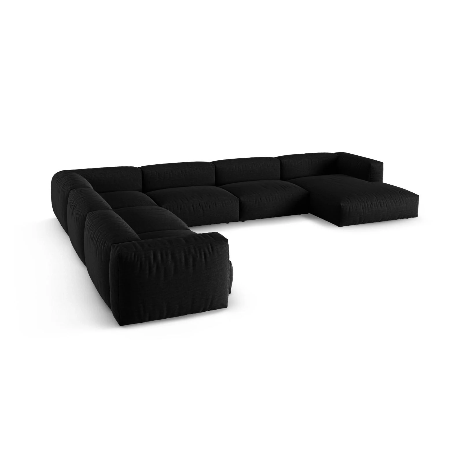 Martina Modulares Panoramasofa, Linke Seite, Sitztiefe 90 cm, aus Samt, Cord, Boucle oder Strukturstoff, 420x330 cm - Image 58